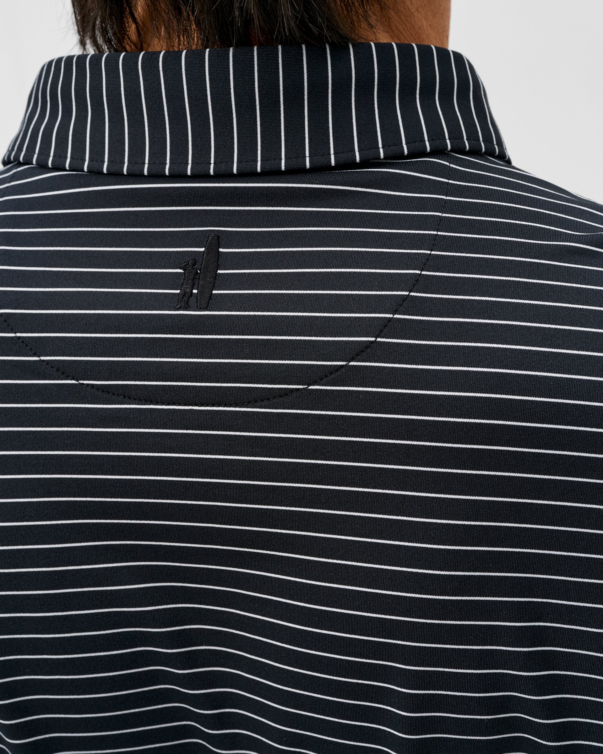 Johnnie-O Performance Jersey Polo - Beau Stripe, Black