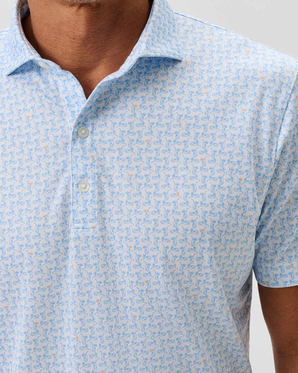 Johnnie-O Performance Jersey Polo - Minty, Maliblu