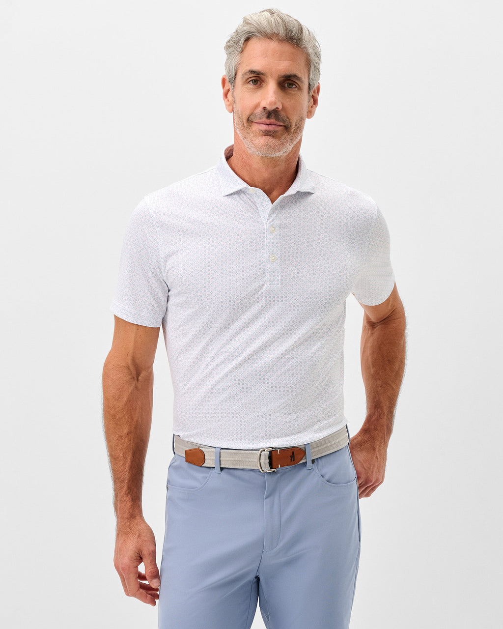 Johnnie-O Performance Jersey Polo - Torres, White
