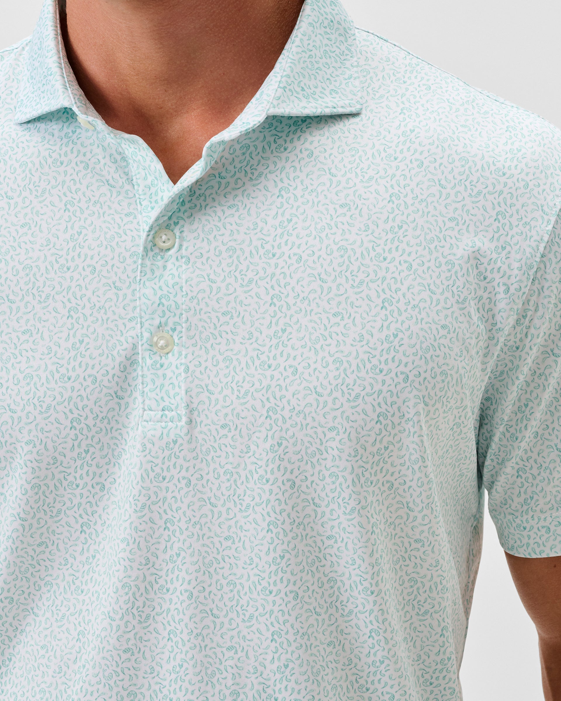Johnnie-O Performance Jersey Polo - Prawn, Cilantro