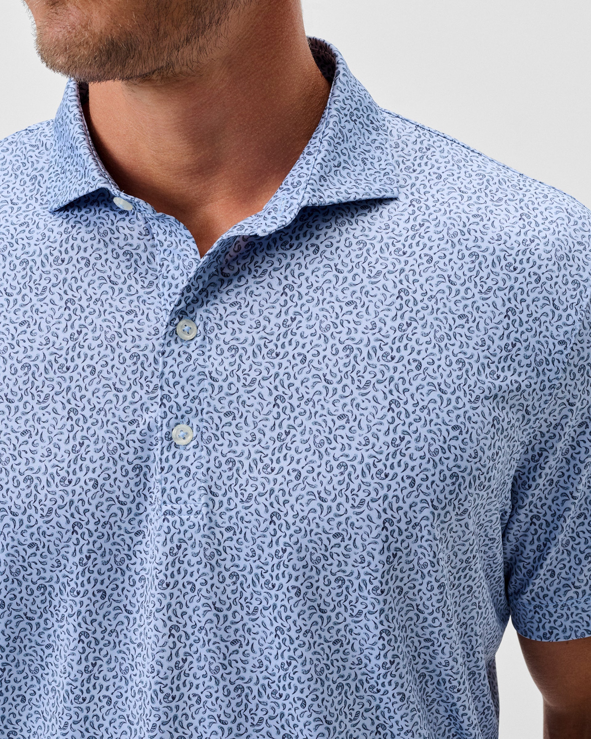 Johnnie-O Performance Jersey Polo - Prawn, Kona