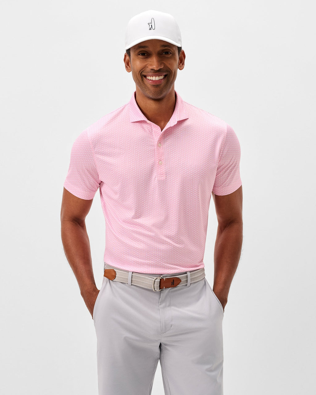 Johnnie-O Performance Jersey Polo - Coupe, Lollipop