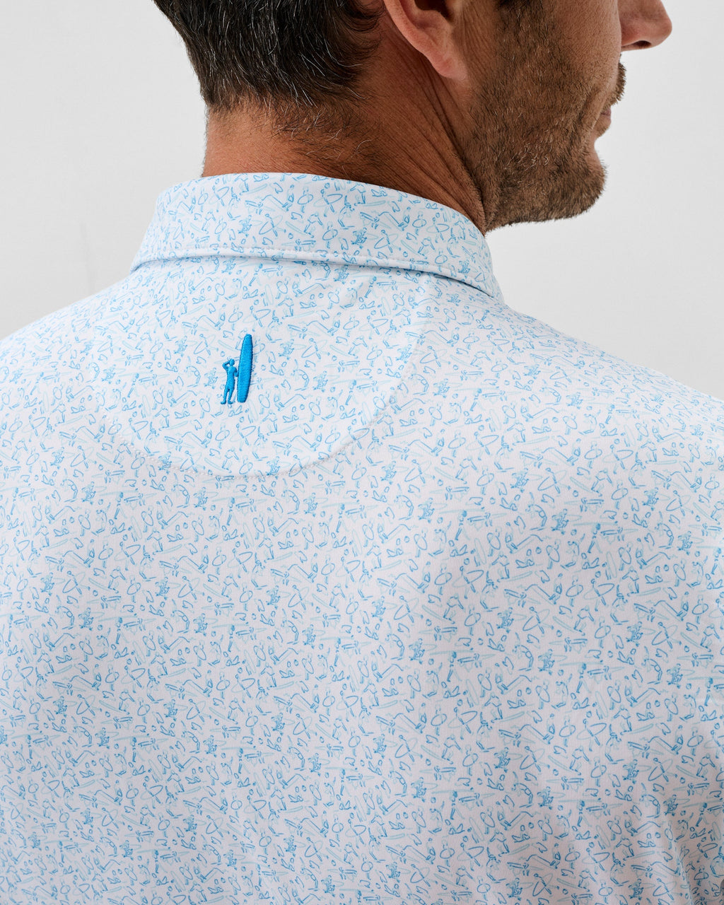 Johnnie-O Performance Jersey Polo - Beach Break, White
