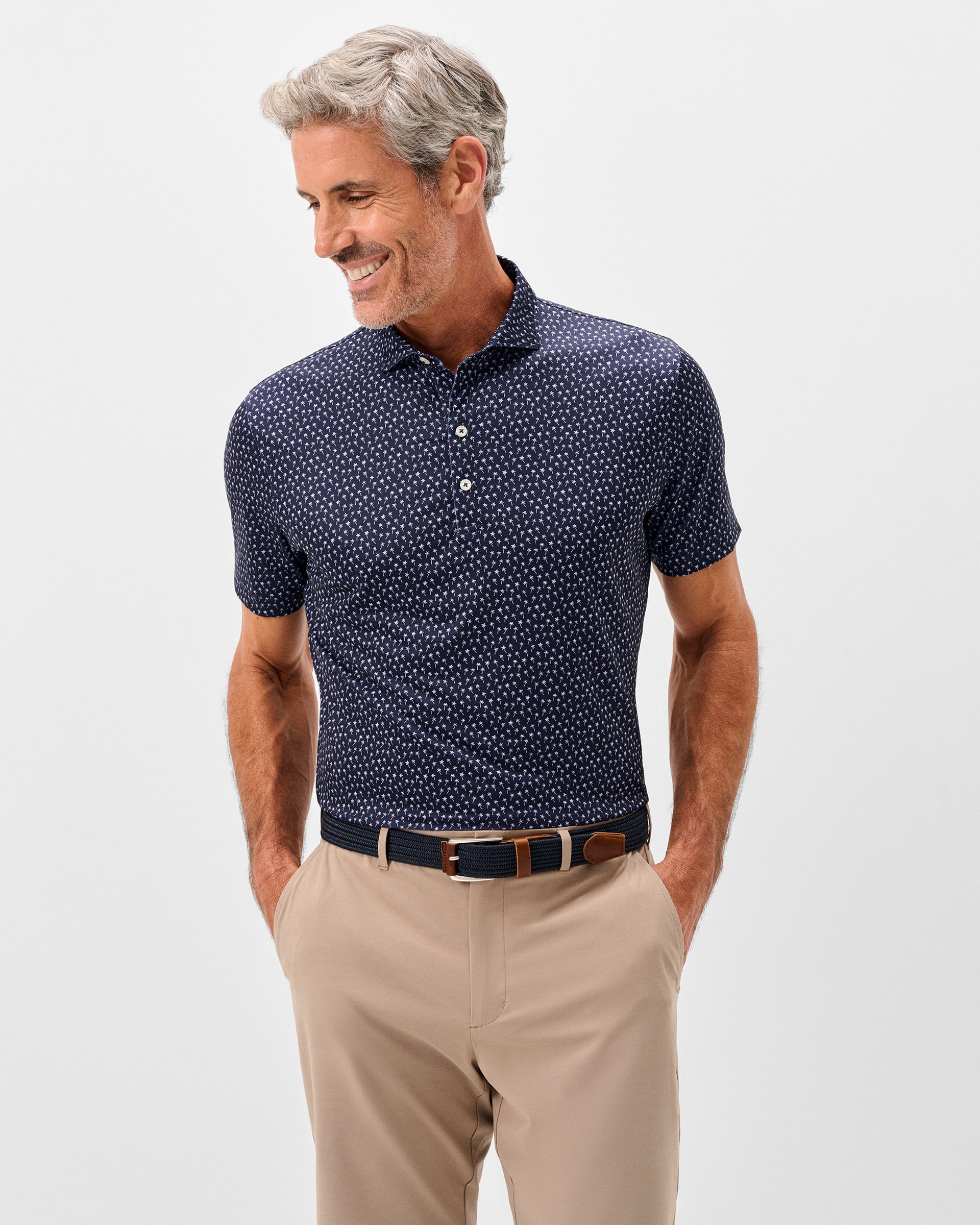Johnnie-O Performance Jersey Polo - Marina, Navy