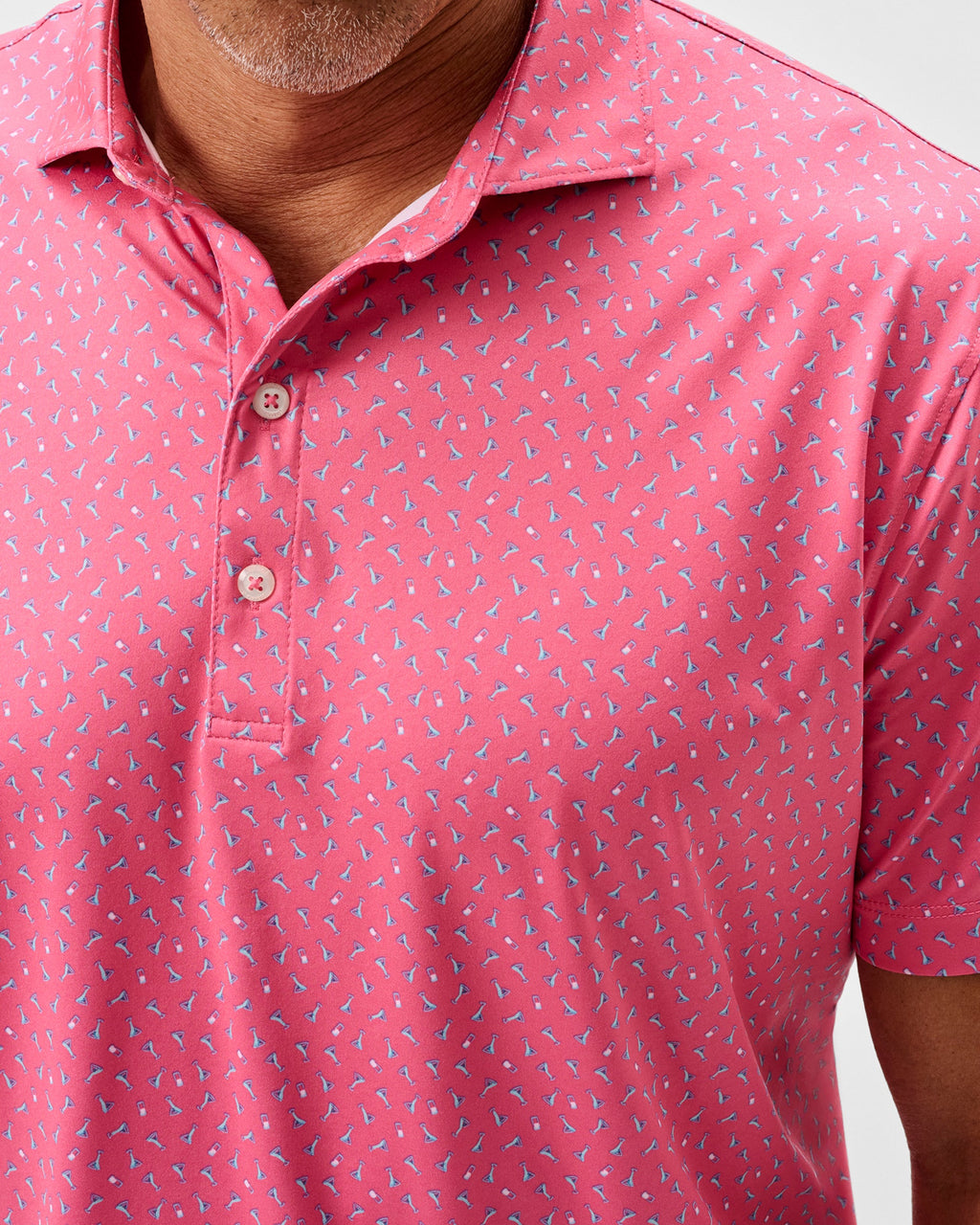 Johnnie-O Featherweight Performance Polo - Tini Dancer, Pink Lemonade