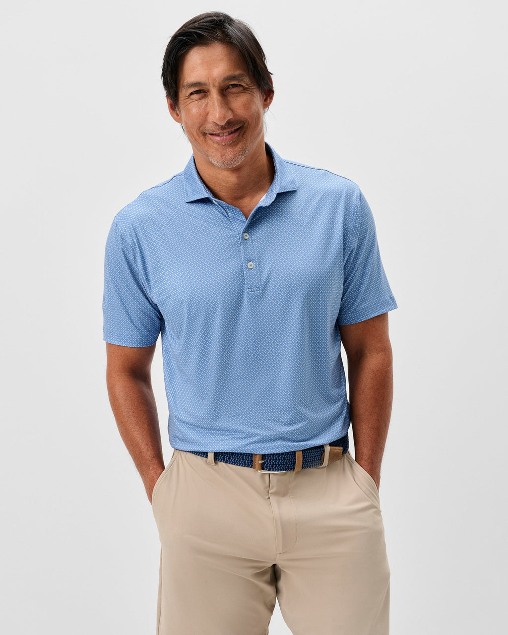 Johnnie-O Performance Featherweight Polo - Ralph, Carbon Fiber