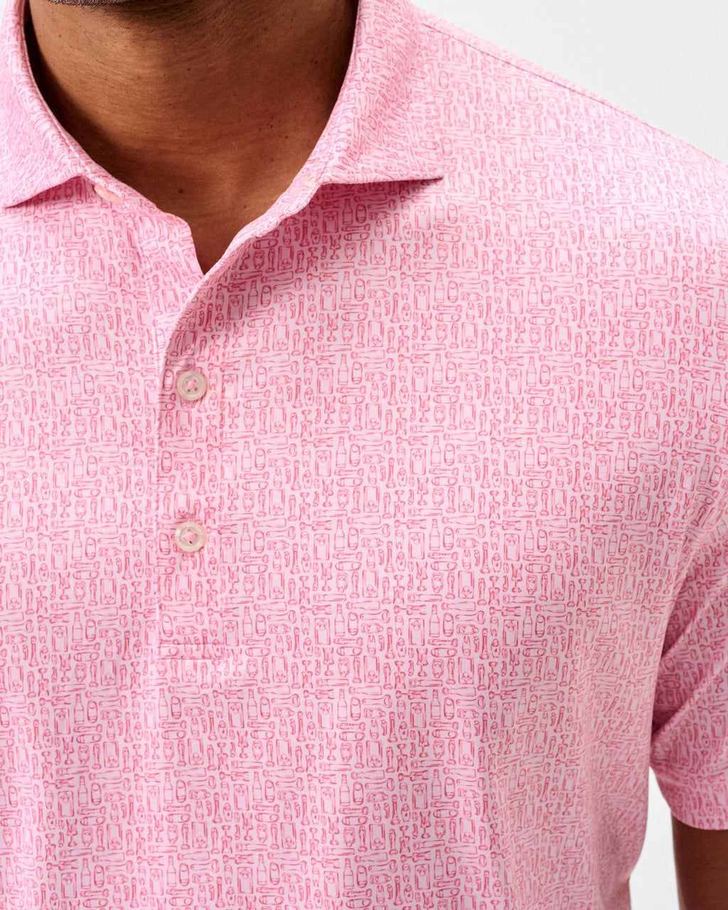 Johnnie-O Featherweight Performance Polo - Popping Tops, Lollipop