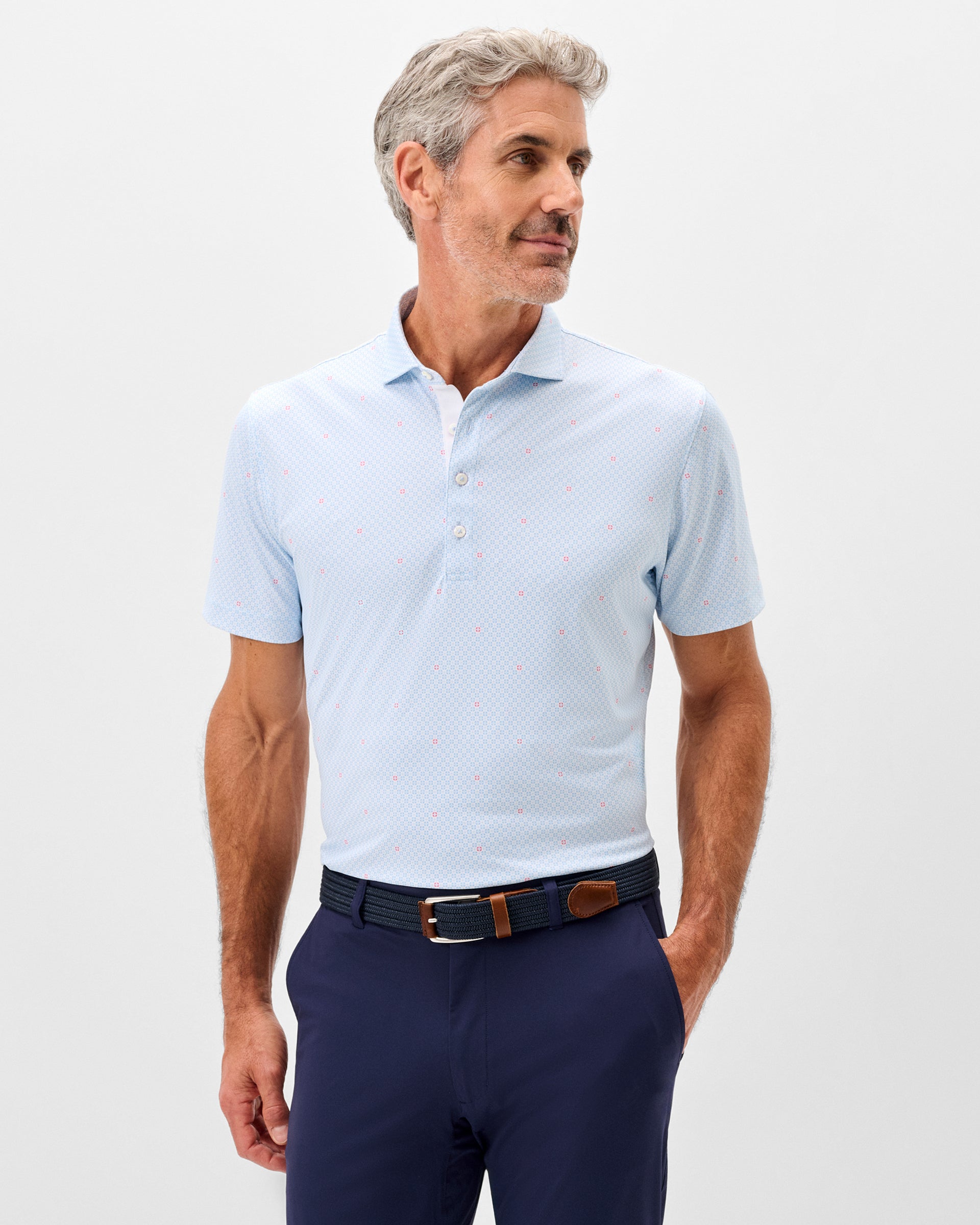 Johnnie-O Performance Mesh Polo - Parson, Maliblu