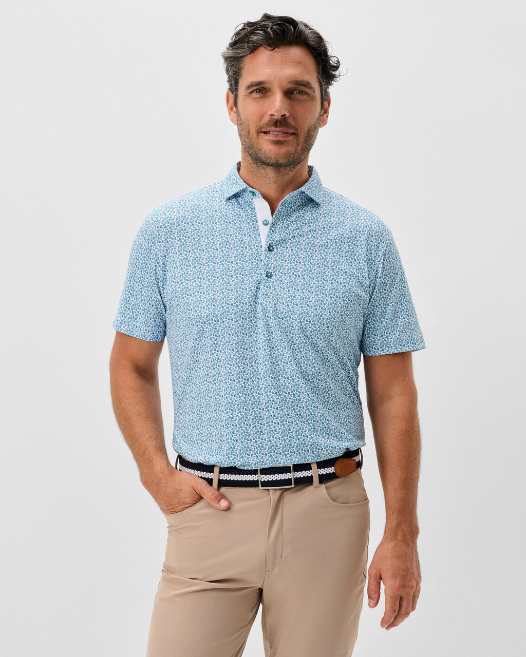 Johnnie-O Performance Mesh Polo - Peelin Good, Tropical