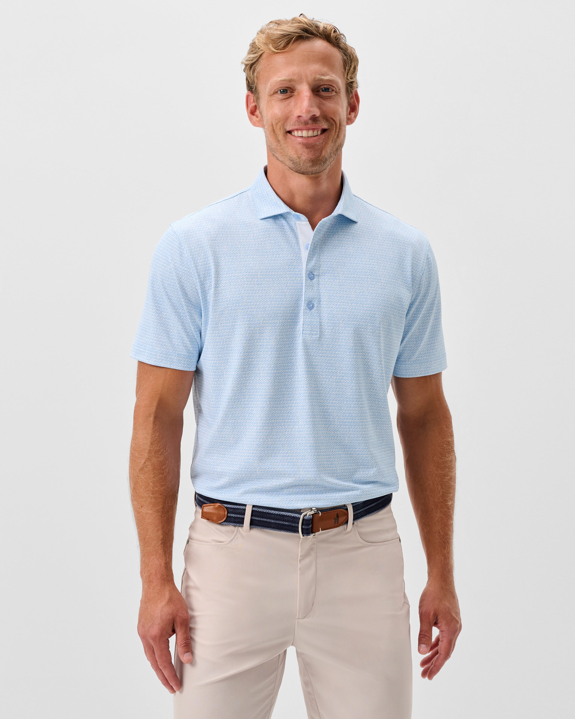 Johnnie-O Performance Mesh Polo - Waverunner, Kona