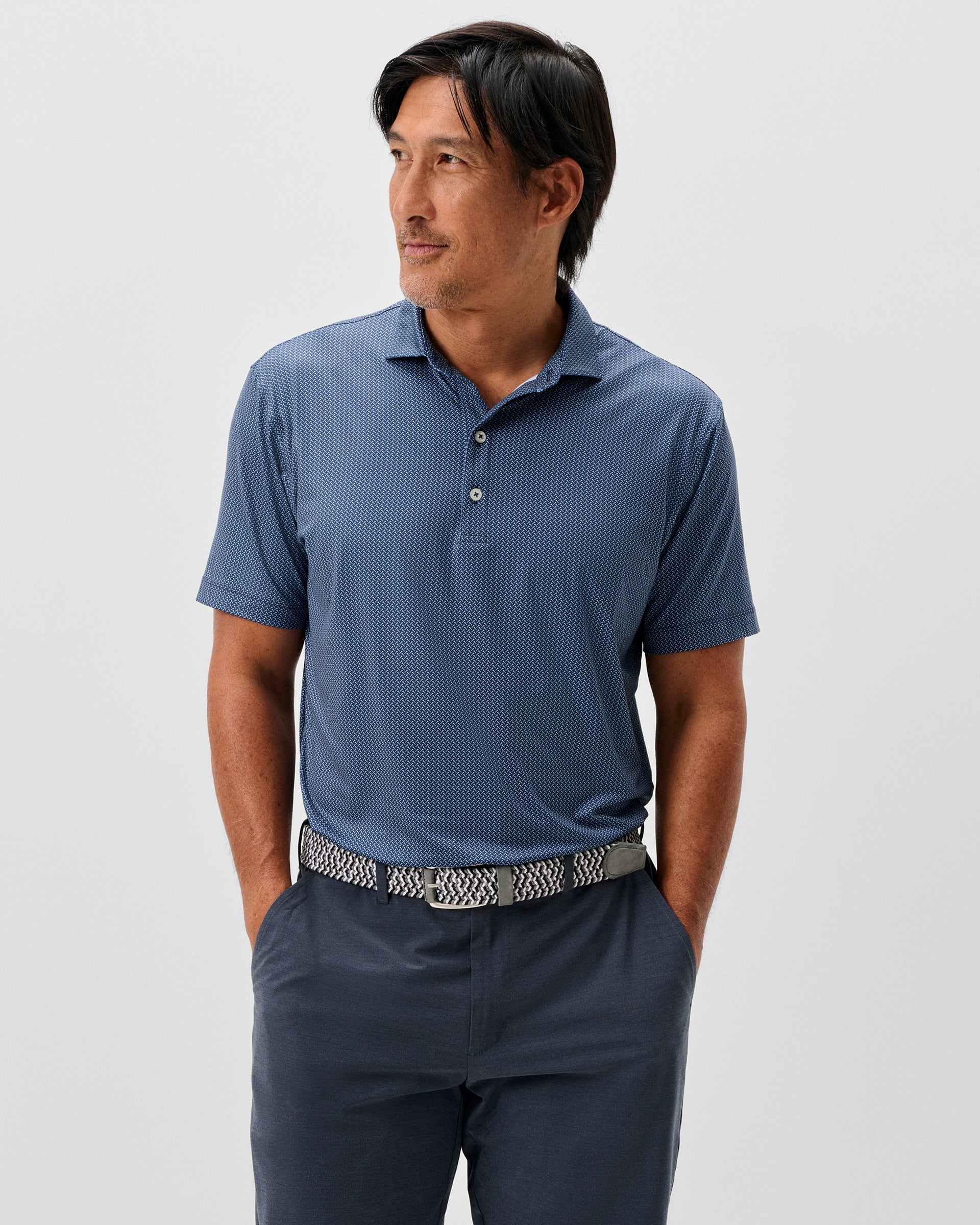 Johnnie-O Featherweight Performance Polo - Tee Party, Navy