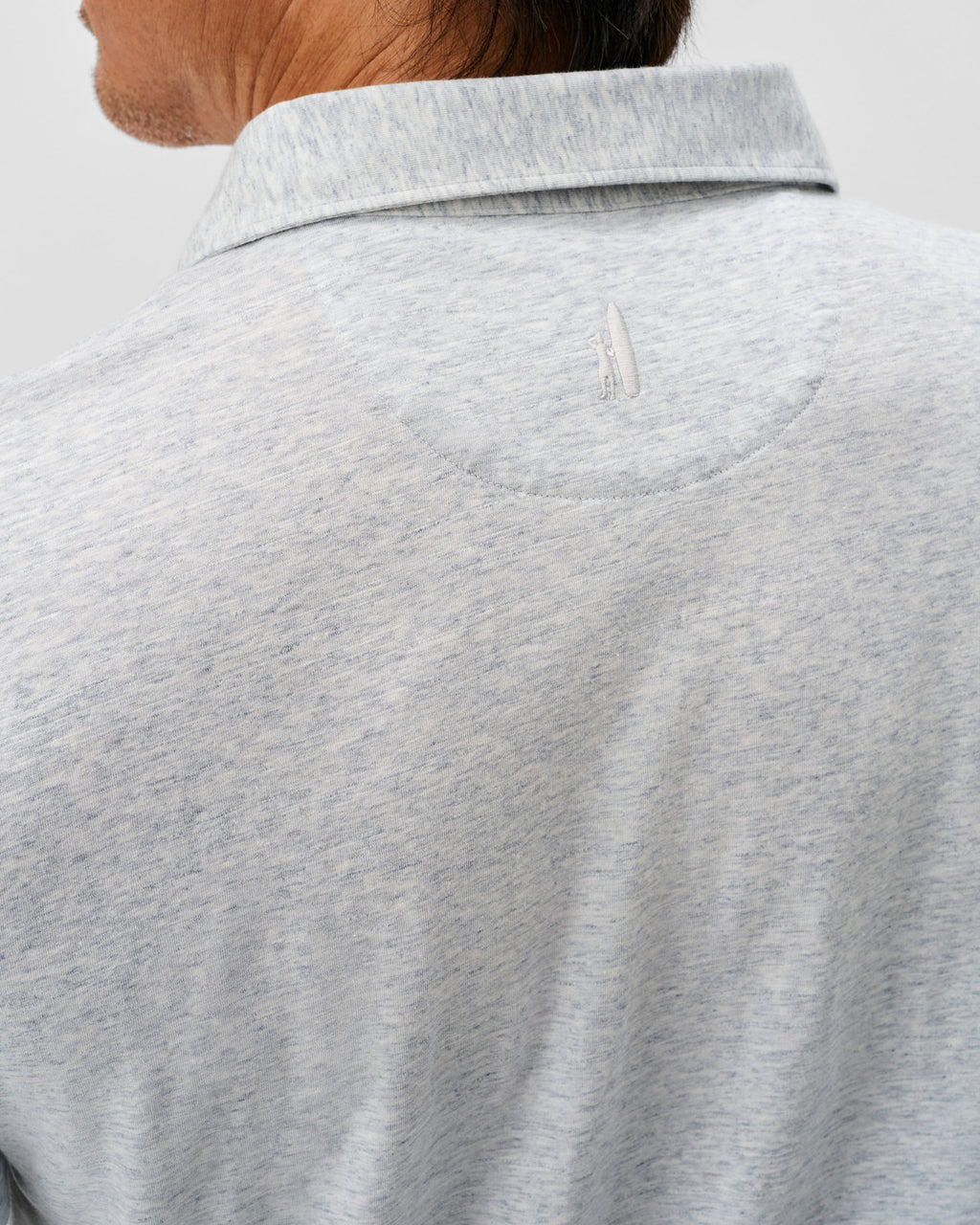 Johnnie-O Slub Cotton Blend Polo - Starnes Heathered, Light Gray