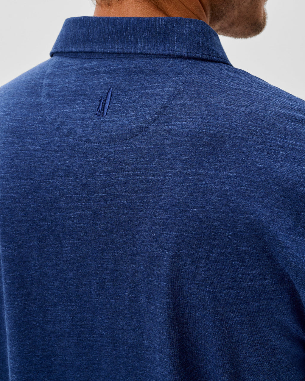 Johnnie-O Slub Cotton Blend Polo - Starnes Heathered, Navy