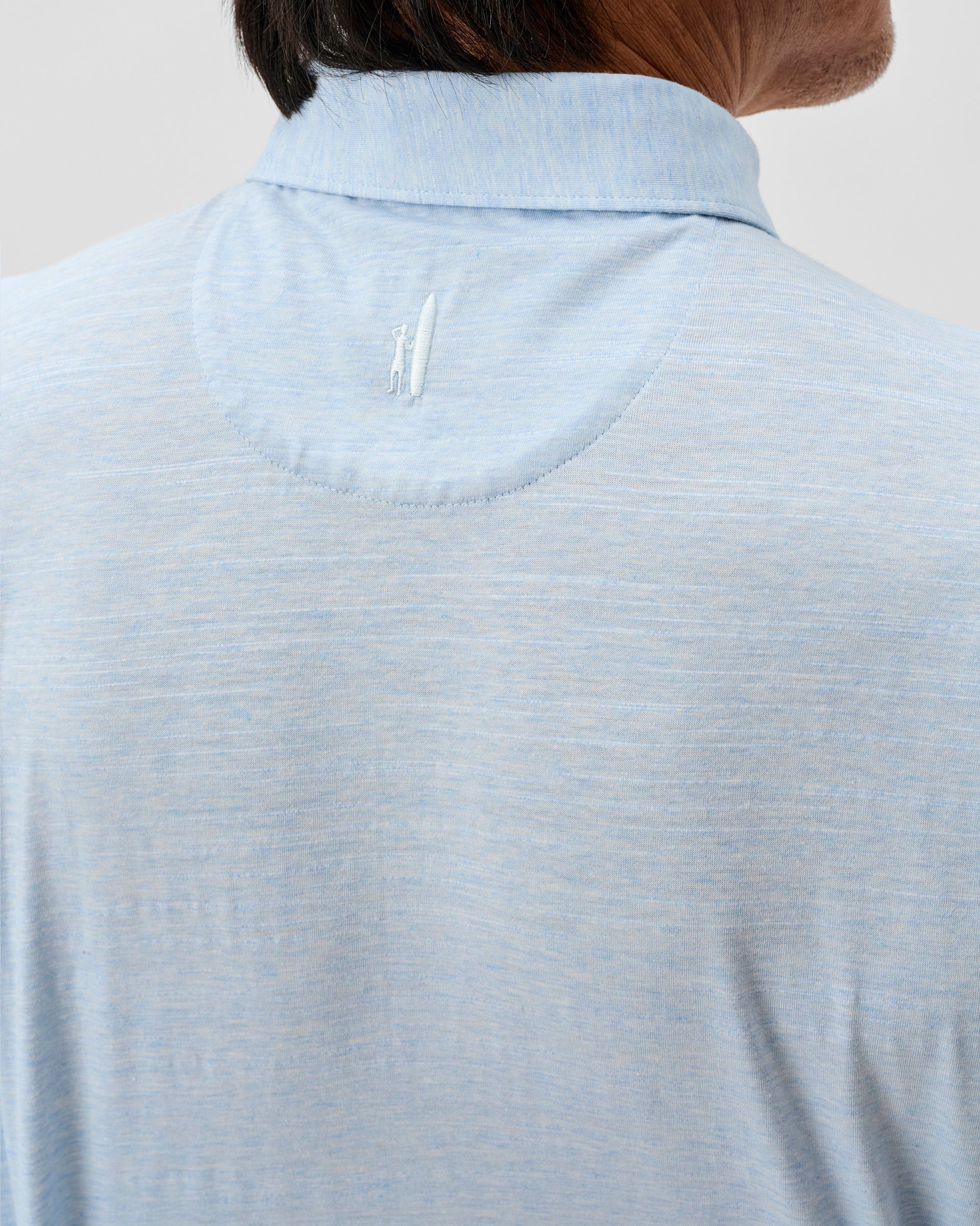 Johnnie-O Slub Cotton Blend Polo - Starnes Heathered, Zen