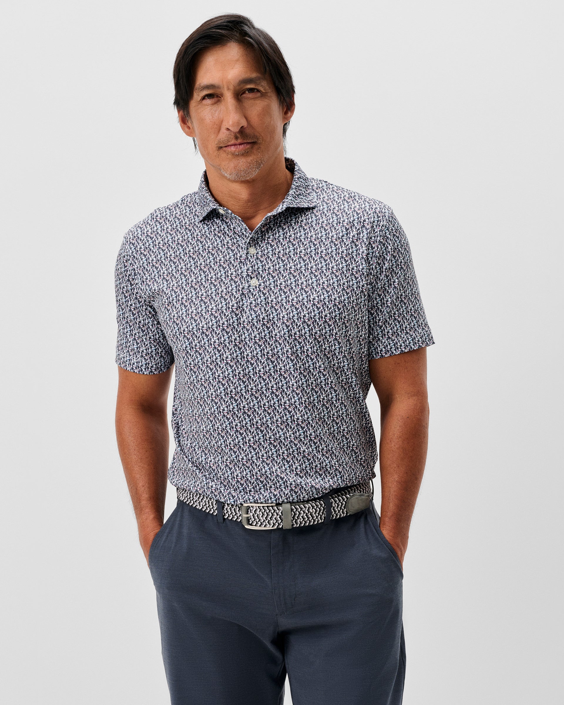 Johnnie-O Performance Jersey Polo - Toco, Black