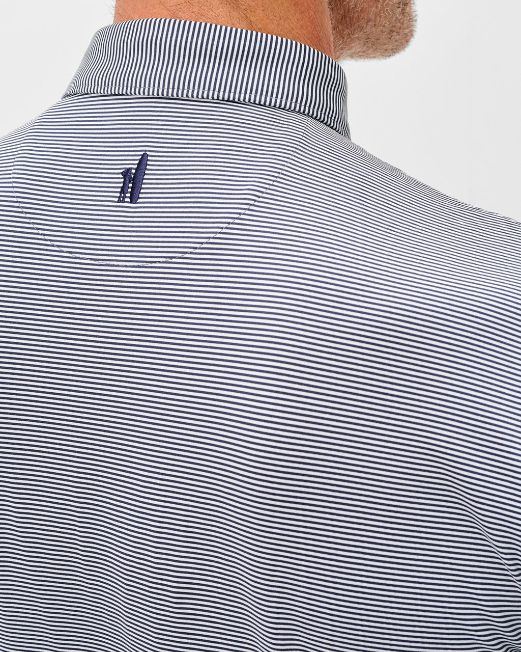Johnnie-O Performance Jersey Polo - Lyndonn Stripe, Navy