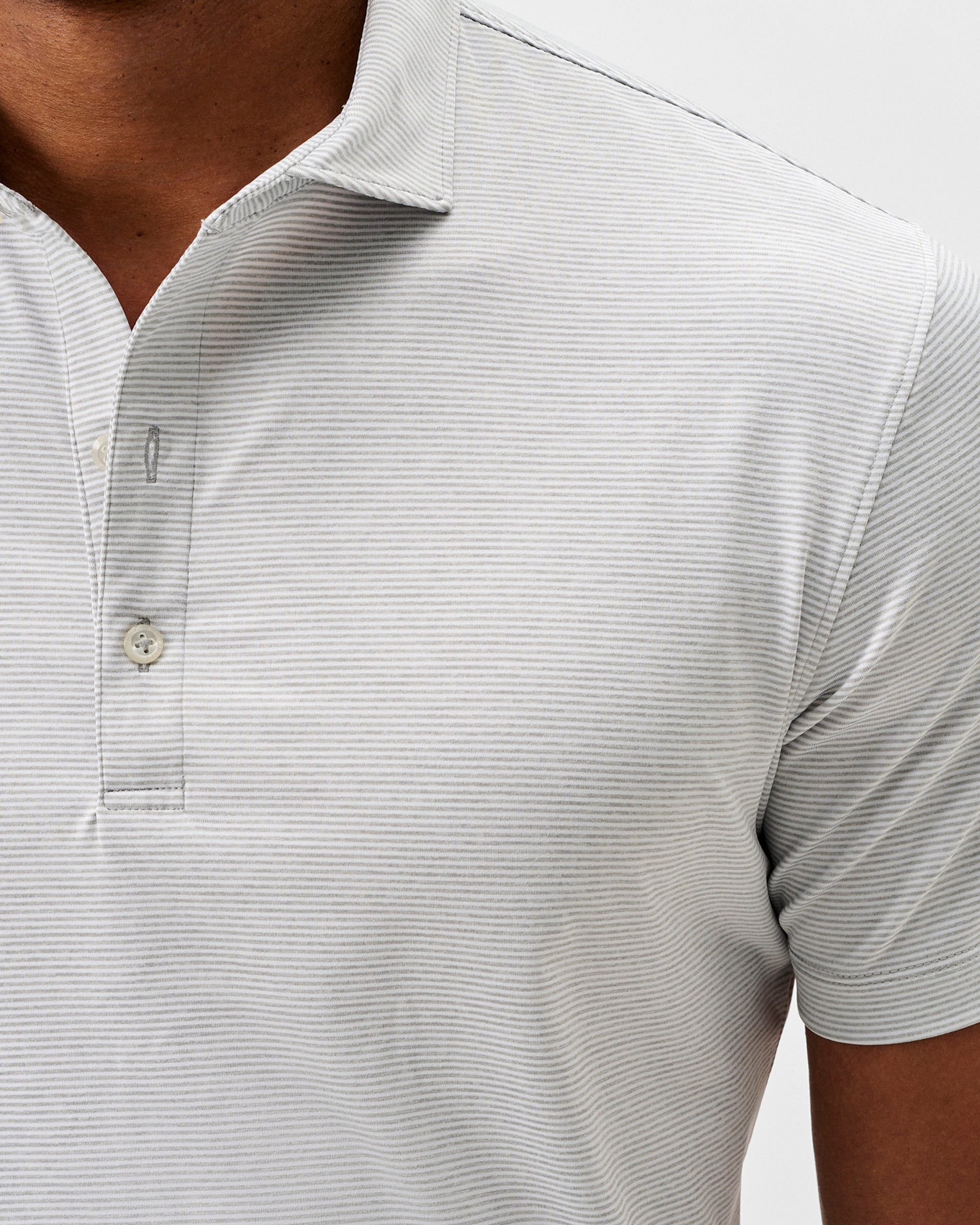 Johnnie-O Performance Jersey Polo - Lyndonn Stripe, Seal