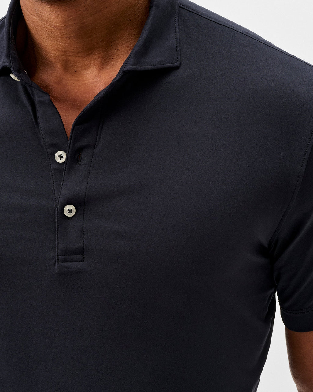 Johnnie-O Performance Featherweight Polo - Solid, Black