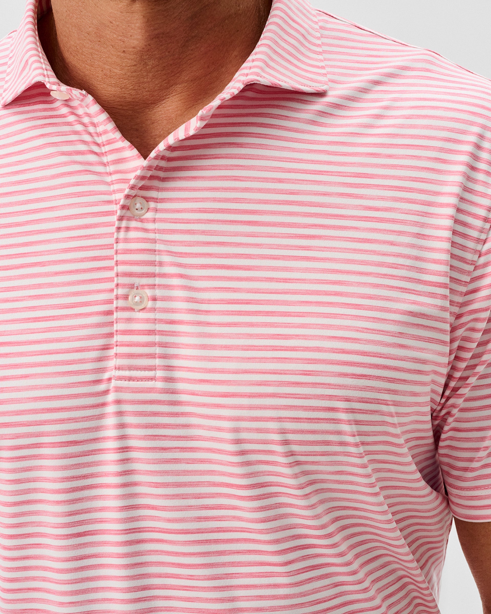 Johnnie-O Featherweight Performance Polo - Seymour, Pink Lemonade