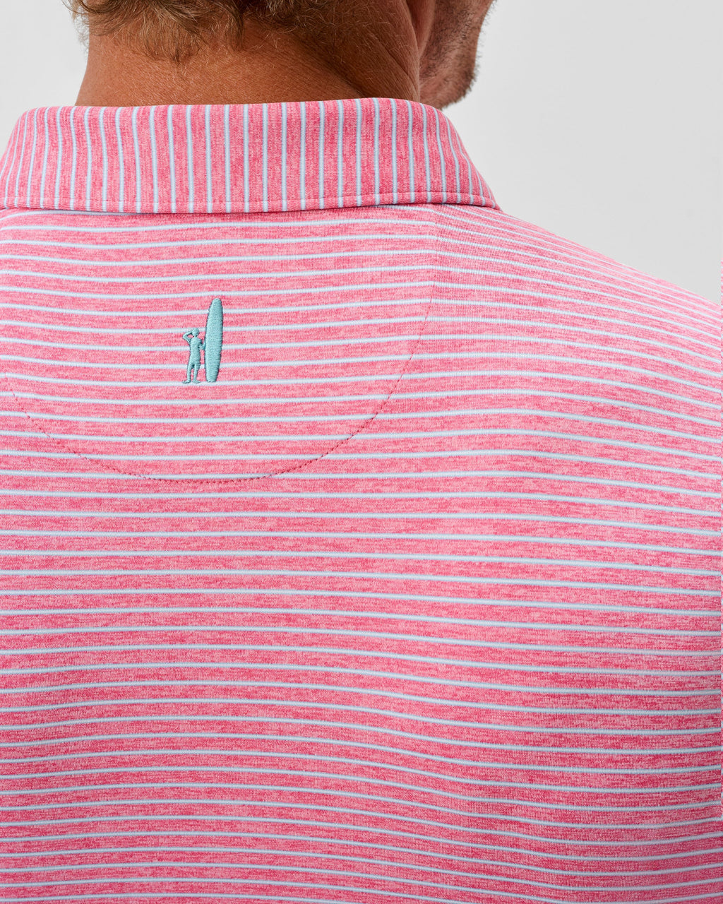Johnnie-O Performance Jersey Polo - Michael Stripe, Punch