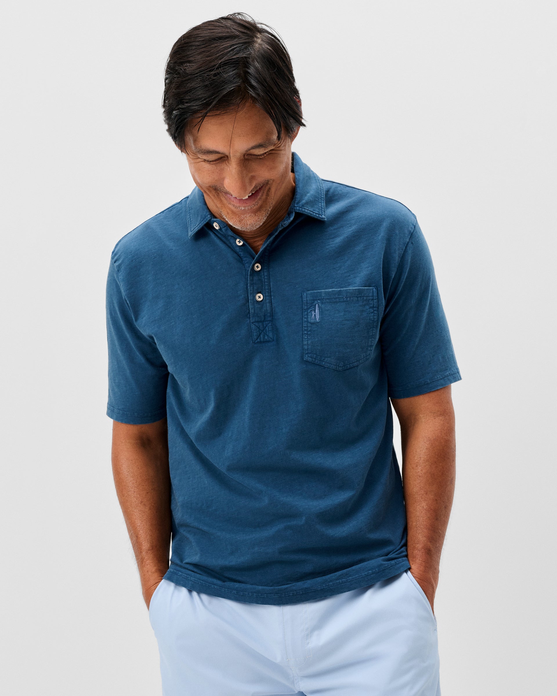 Johnnie-O Original 4-Button Polo - Coastal Wash, Sport Navy