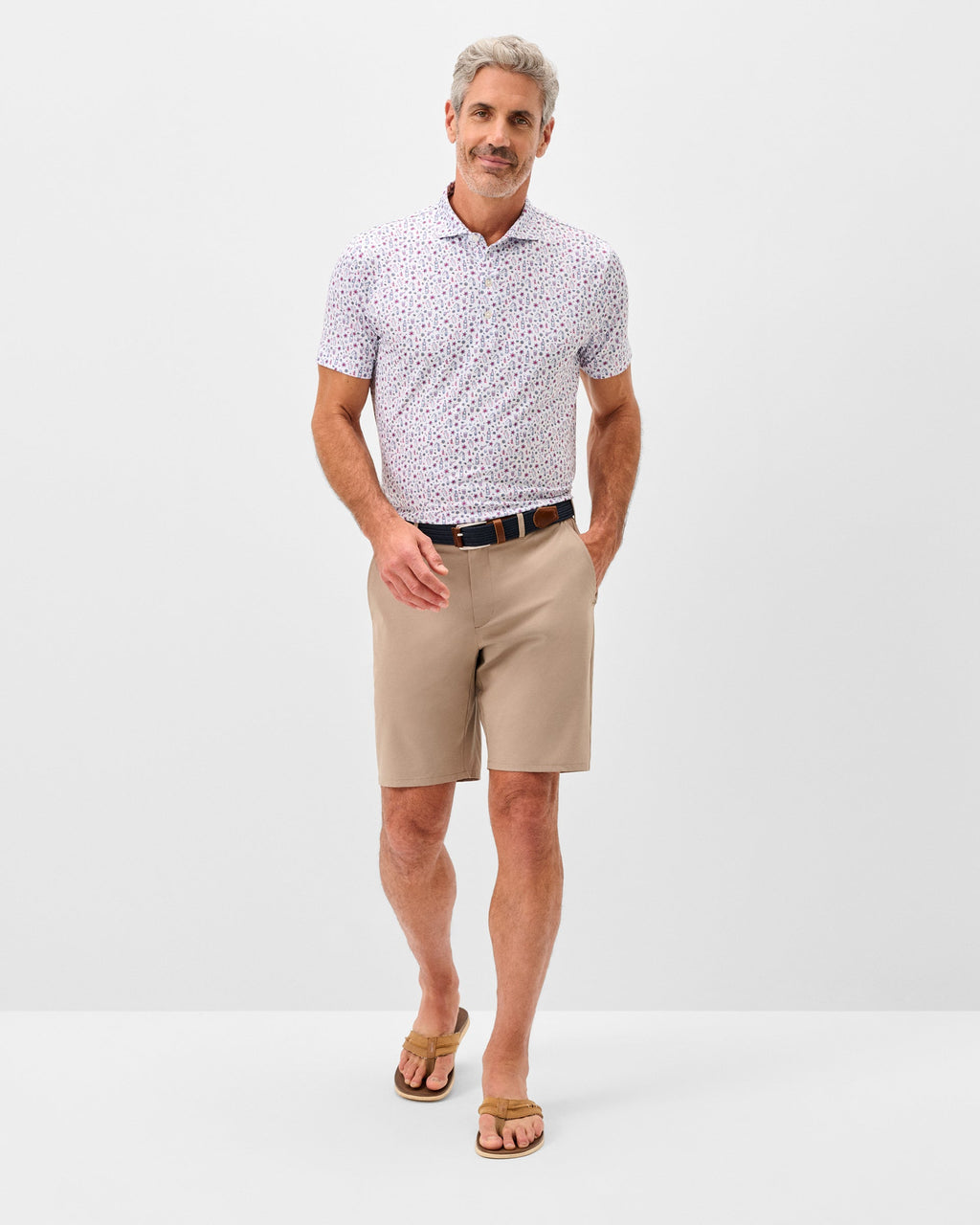 Johnnie-O Mulligan Performance Shorts, Light Khaki