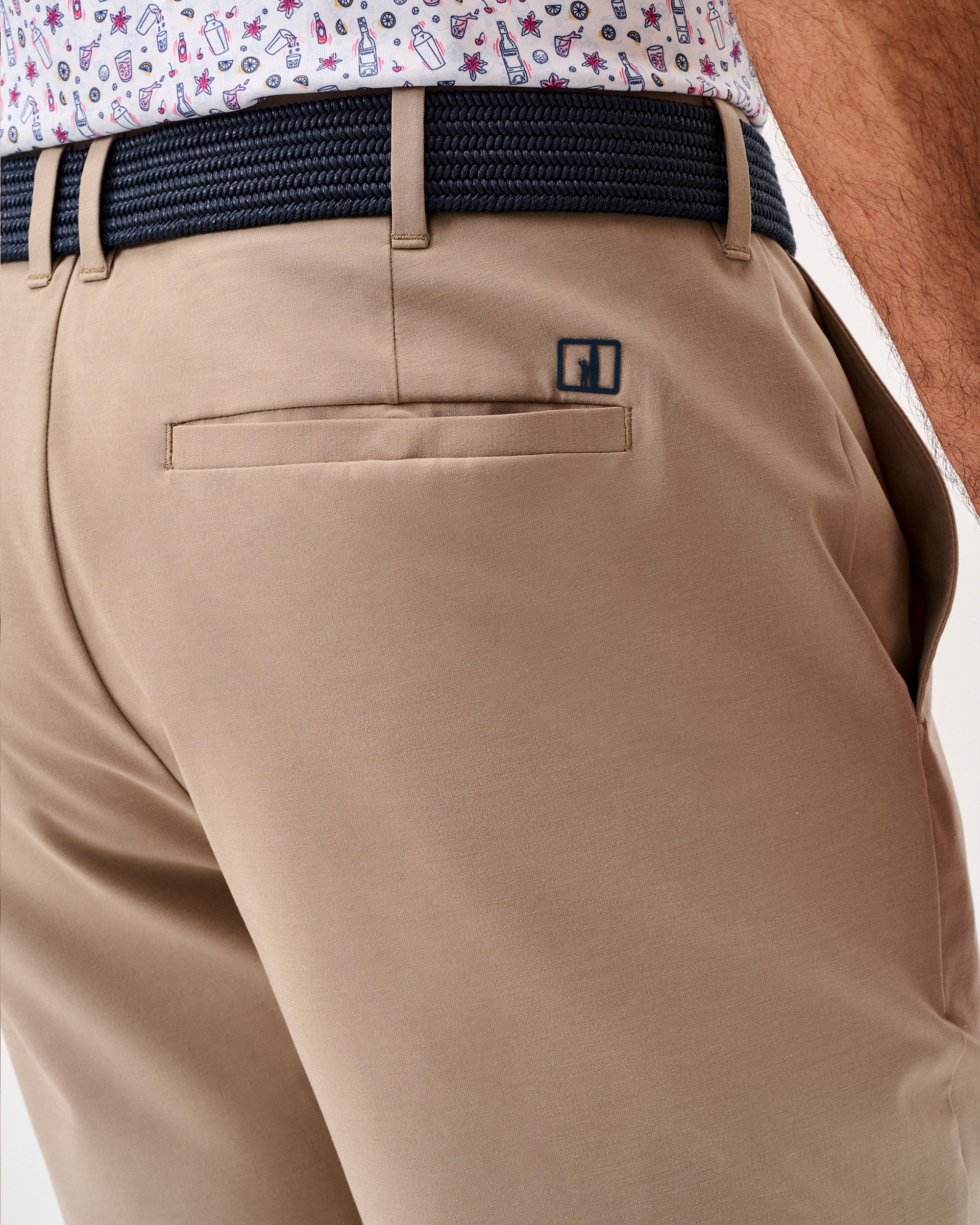 Johnnie-O Mulligan Performance Shorts, Light Khaki
