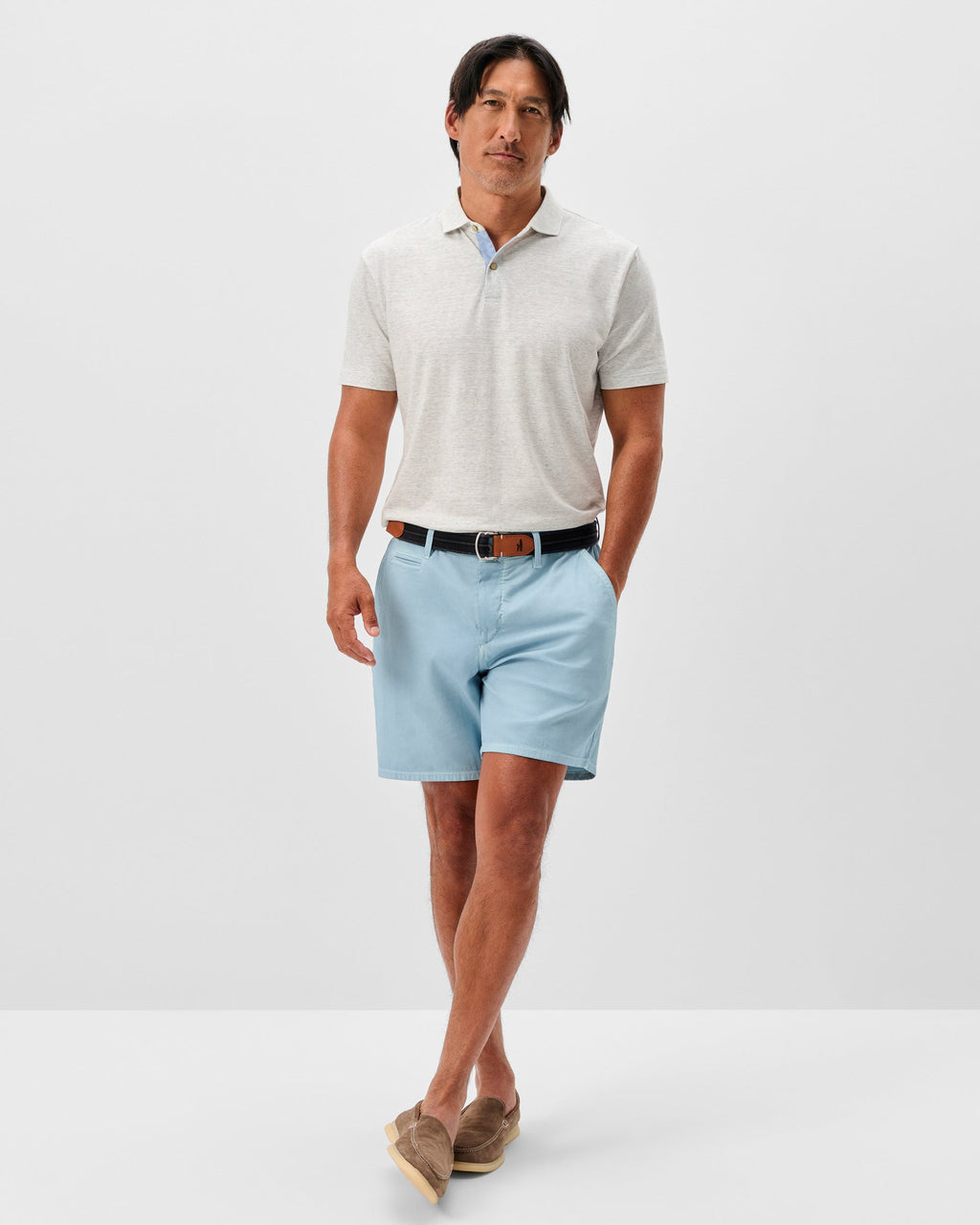 Johnnie-O Nassau Cotton Blend Shorts - 7" Inseam, Kona