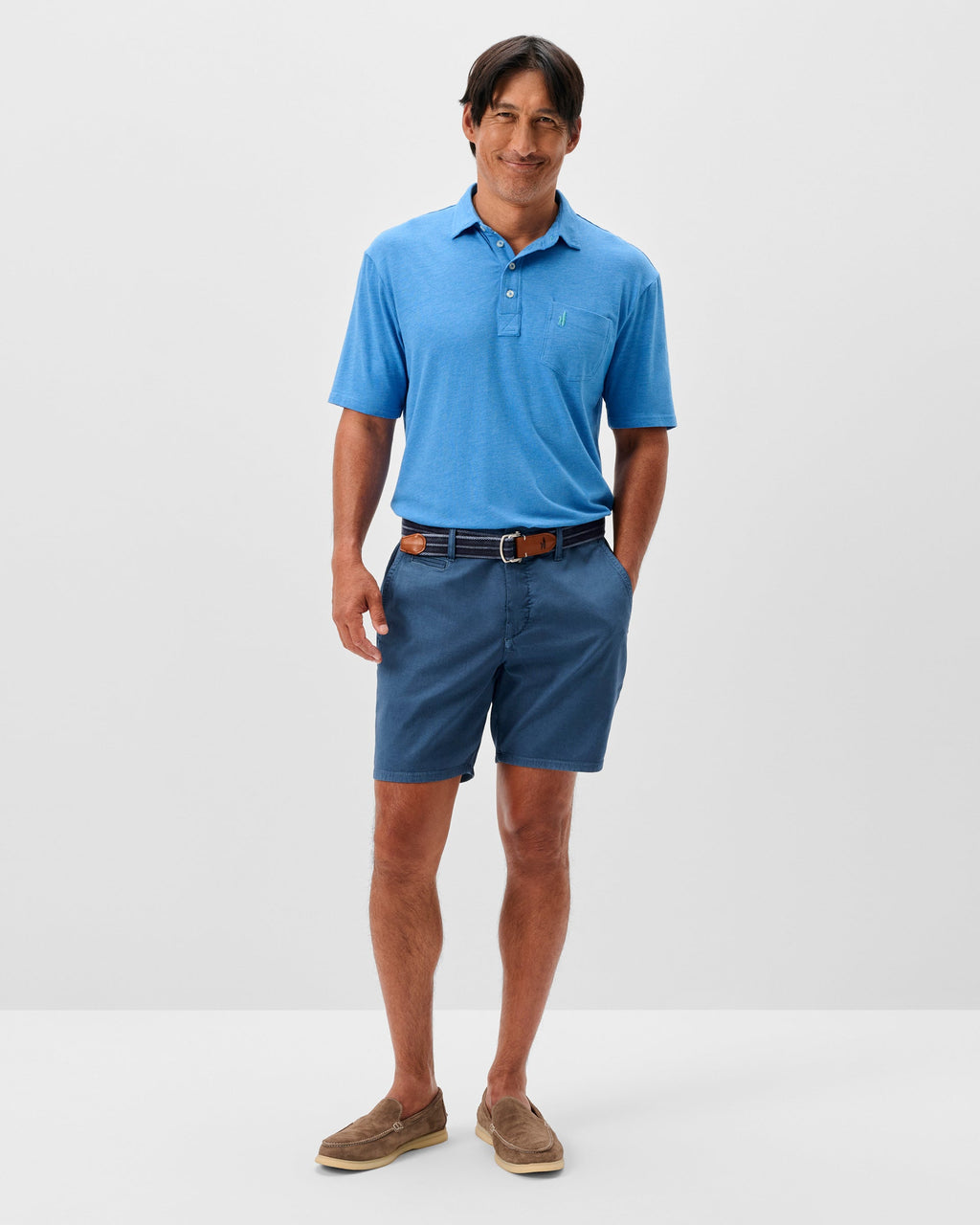 Johnnie-O Nassau Cotton Blend Shorts - 7" Inseam, Wake