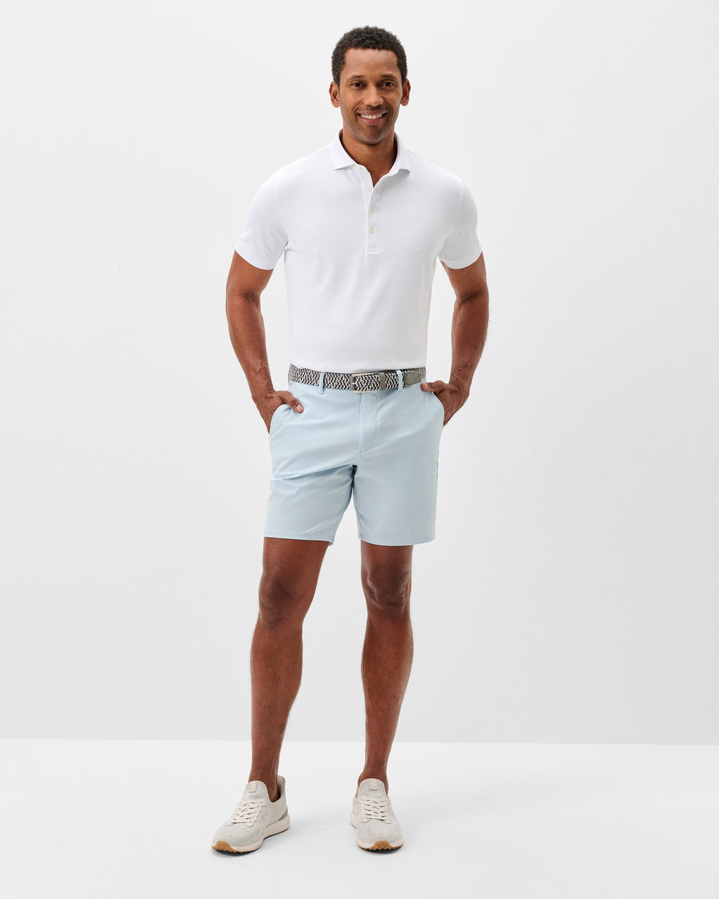 Johnnie-O Jupiters Stretch Cotton Performance Shorts, Skyway