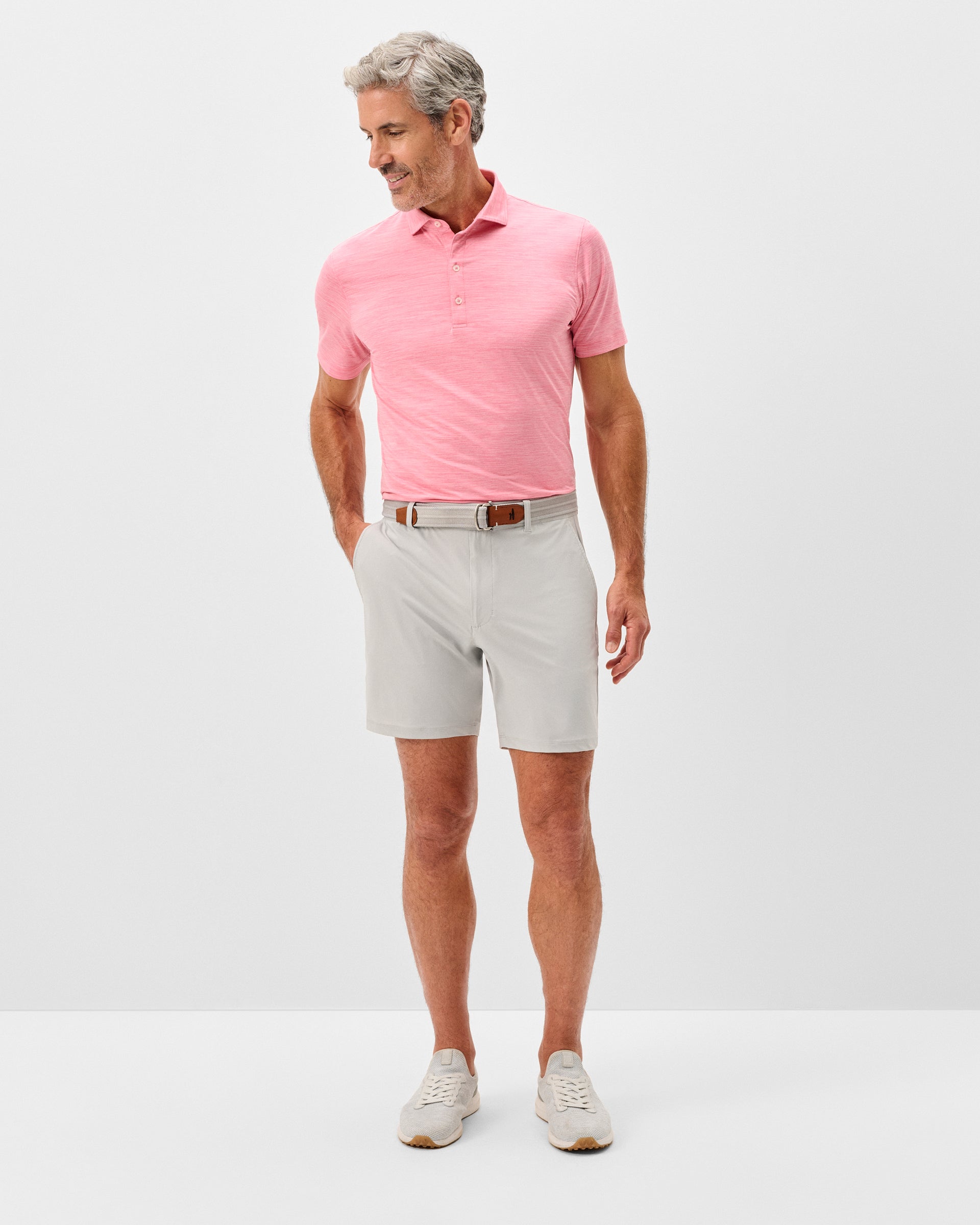 Johnnie-O Fusionn Knit Performance Pull-On Short, Quarry