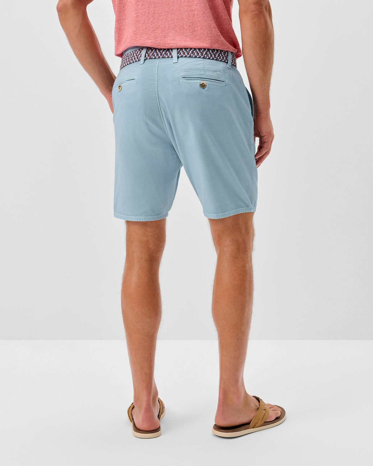 Johnnie-O Nassau Cotton Blend Shorts -  8' inseam, Kona