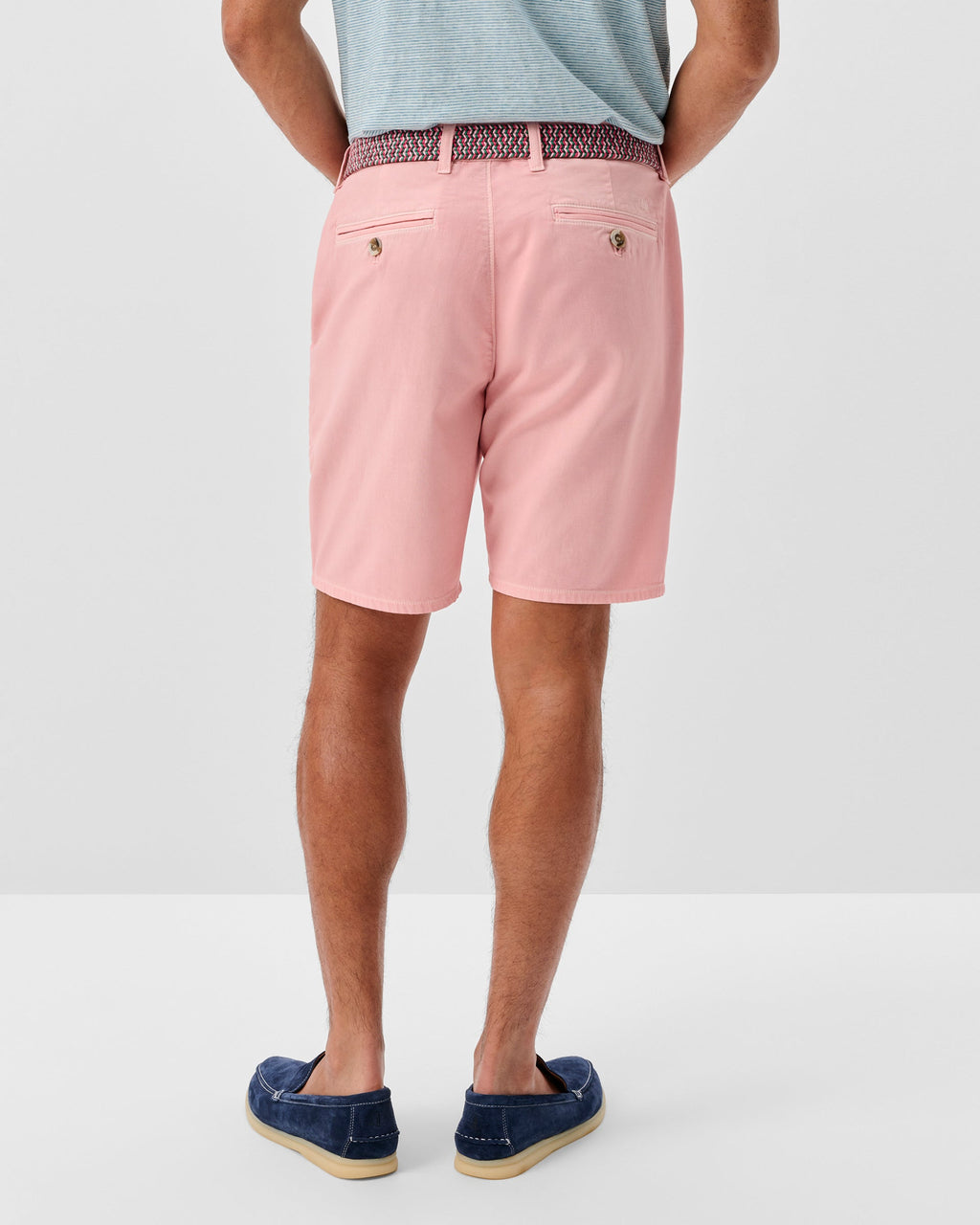 Johnnie-O Nassau Cotton Blend Shorts -  8' inseam, Salmon