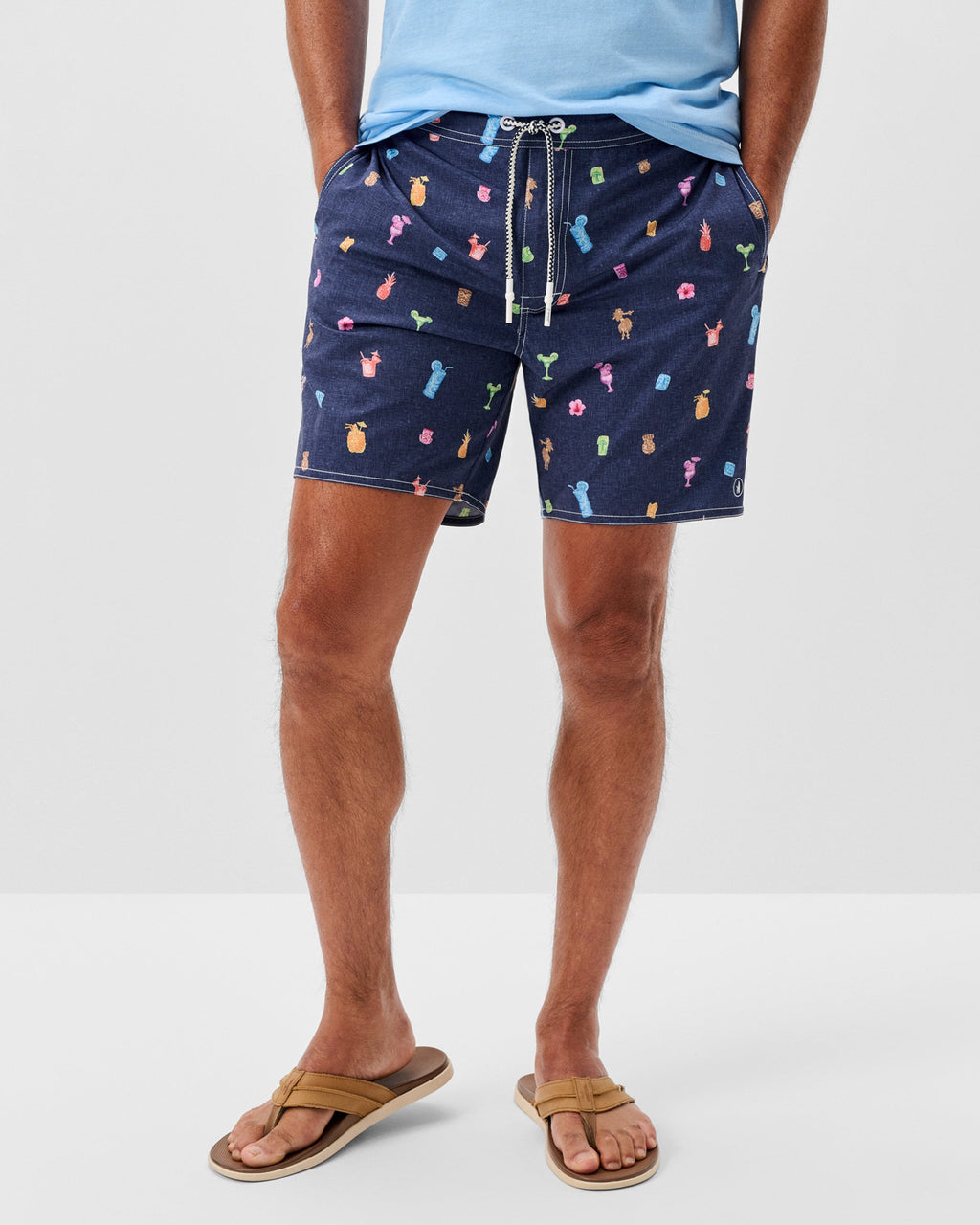 Johnnie-O Half Elastic 7" Swim Trunks, Kanaloa