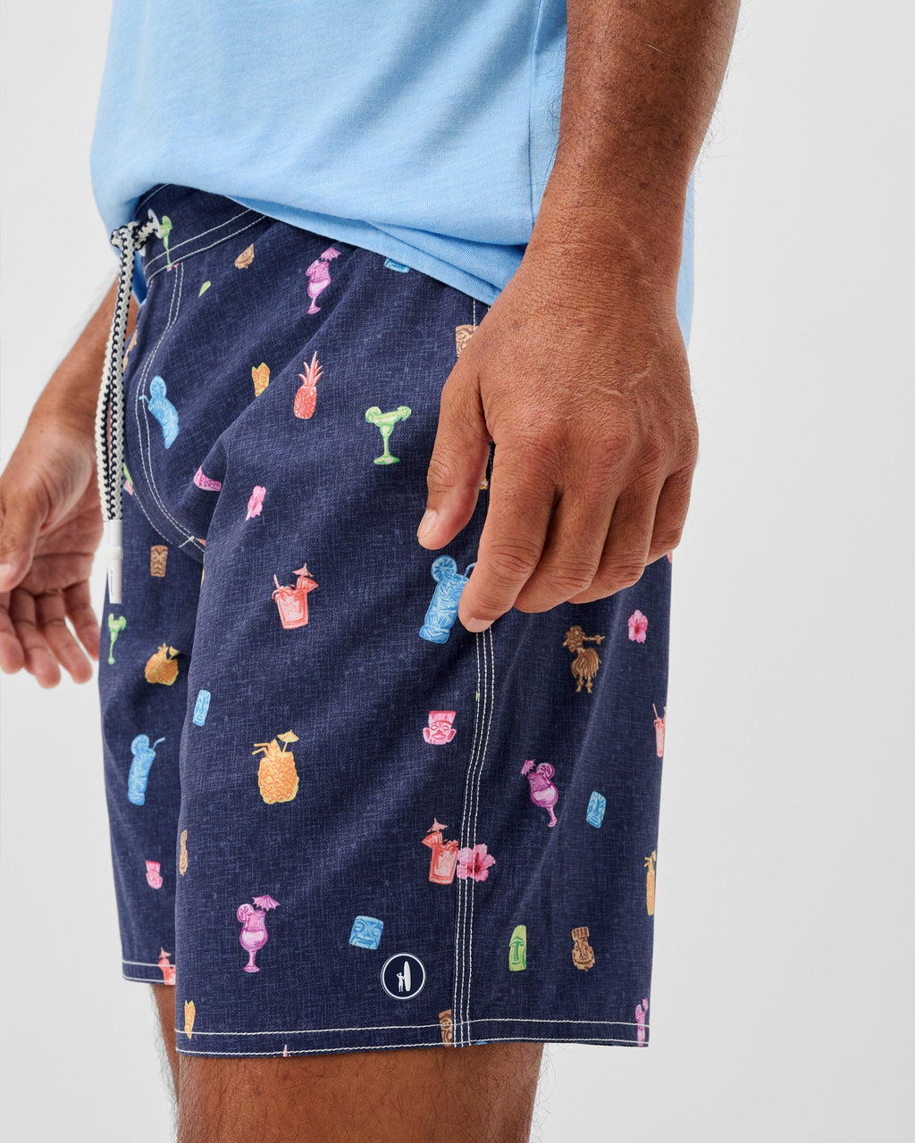 Johnnie-O Half Elastic 7" Swim Trunks, Kanaloa