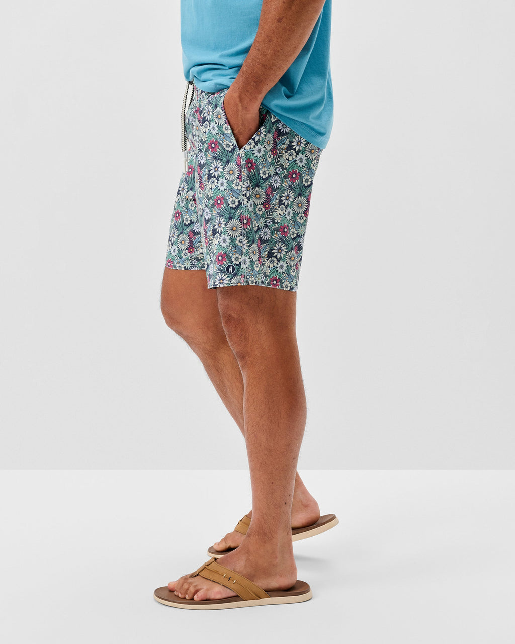 Johnnie-O Half Elastic 7" Swim Trunks, Ponderosa