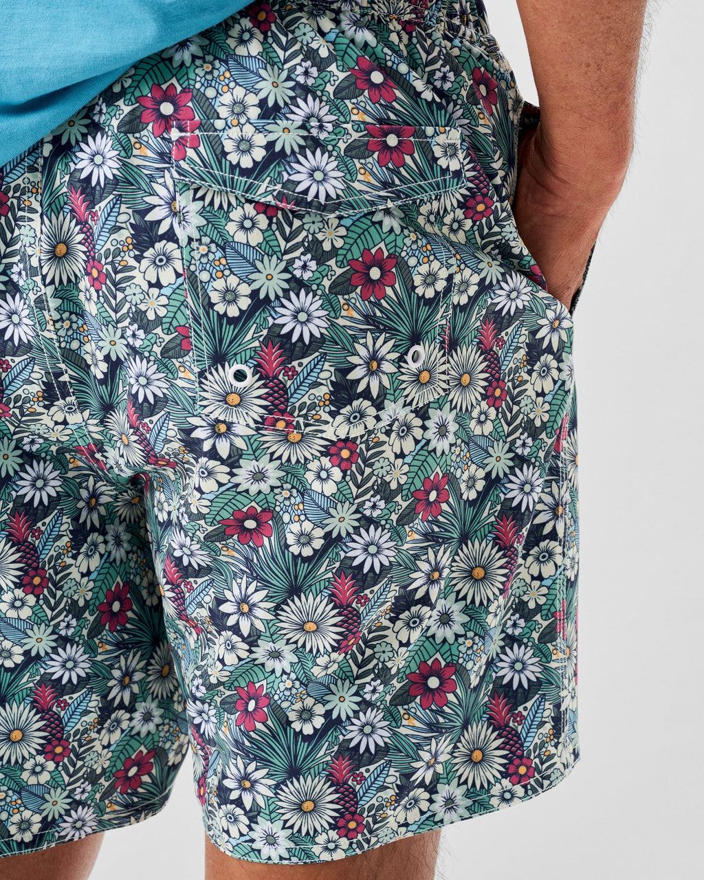 Johnnie-O Half Elastic 7" Swim Trunks, Ponderosa