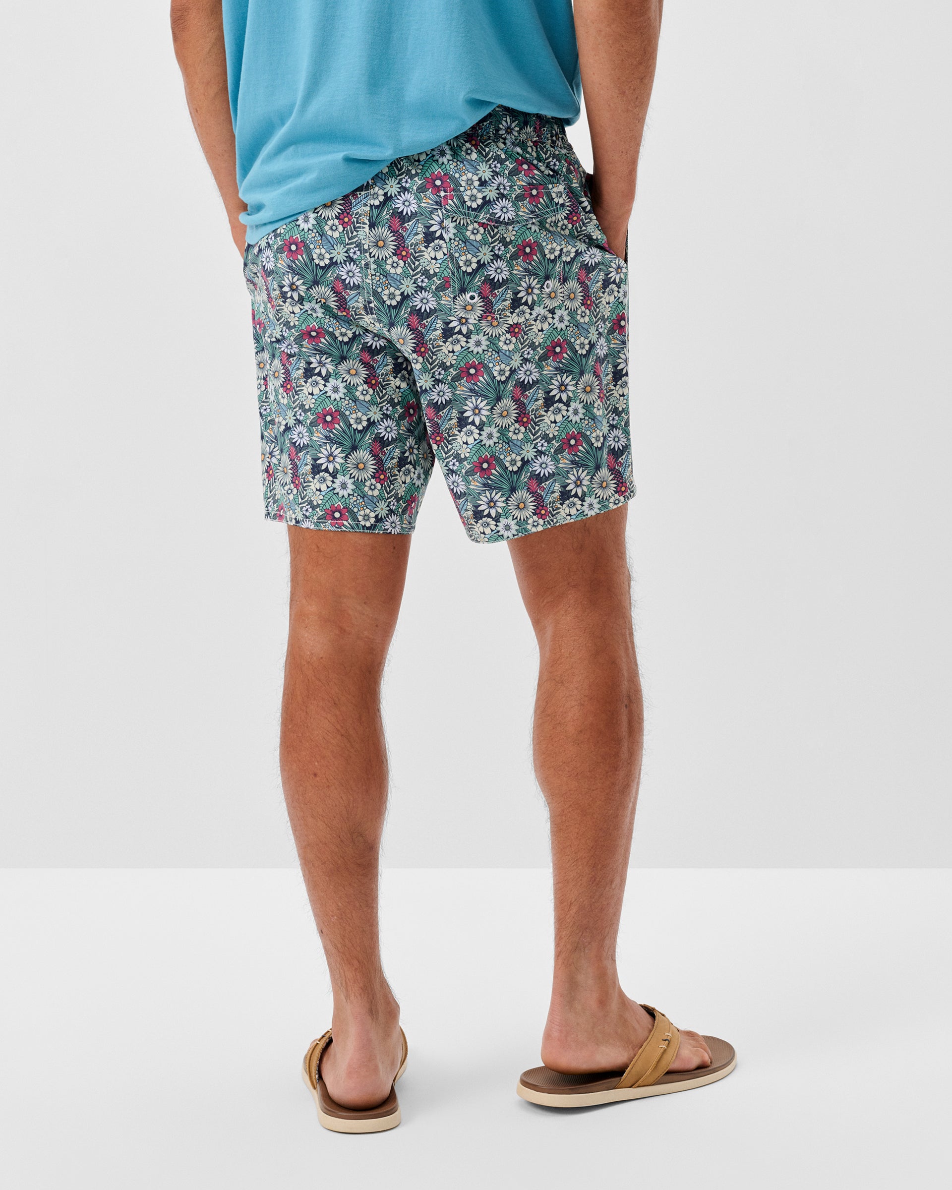 Johnnie-O Half Elastic 7" Swim Trunks, Ponderosa