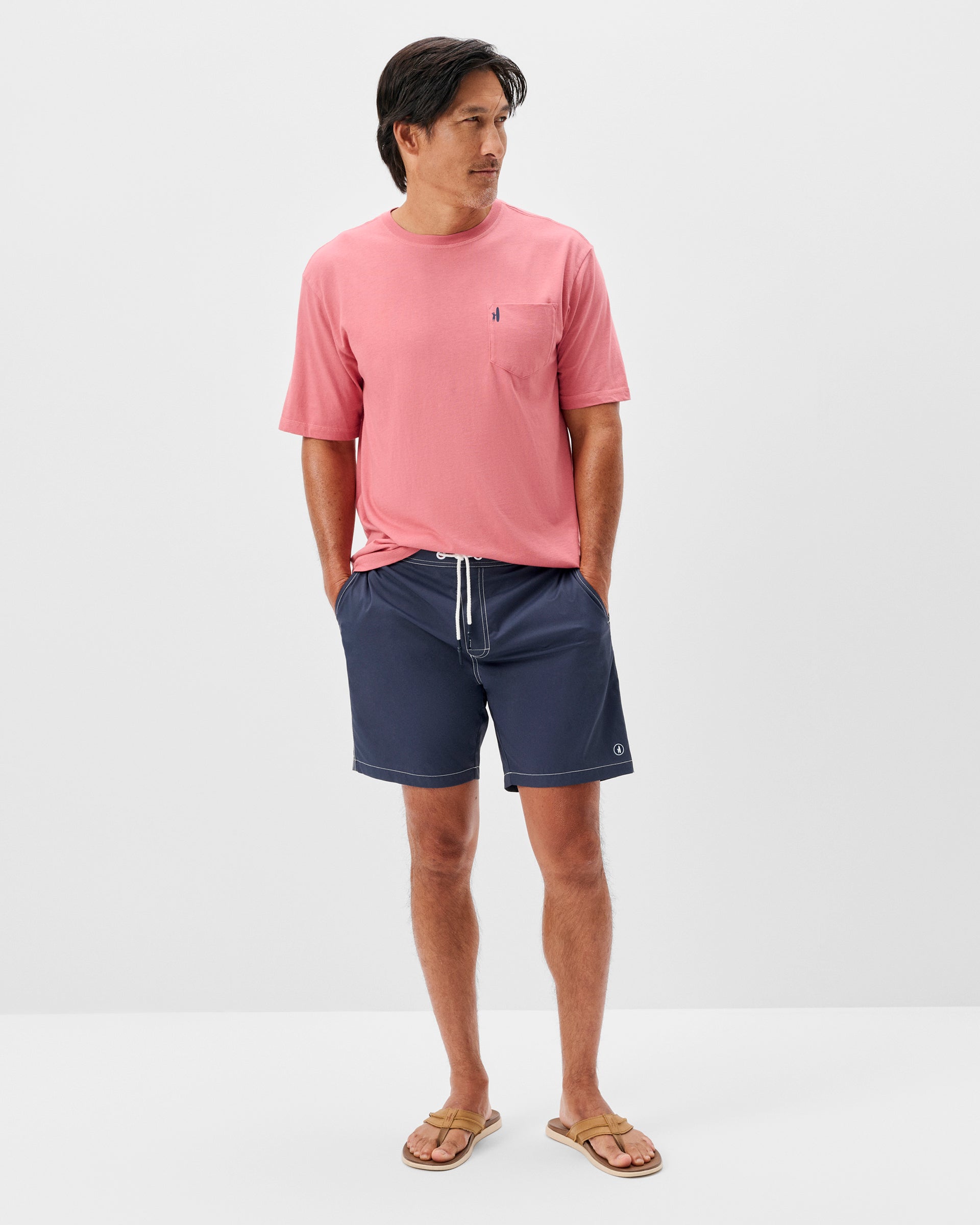 Johnnie-O Arcata Half Elastic 7" Surf Shorts, Space