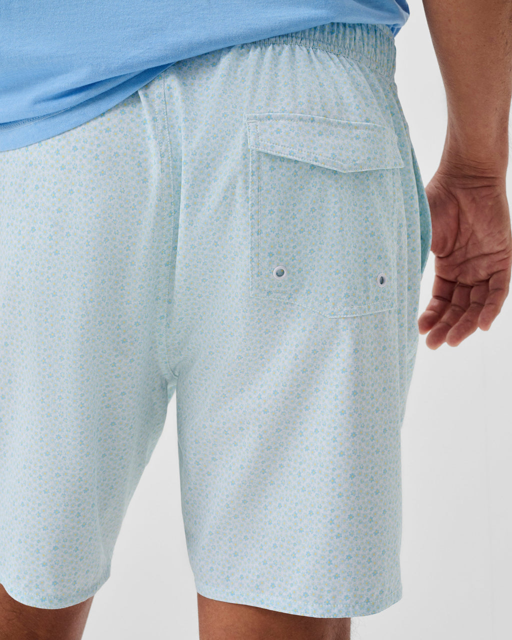 Johnnie-O Half Elastic 7" Swim Trunks, Anemone