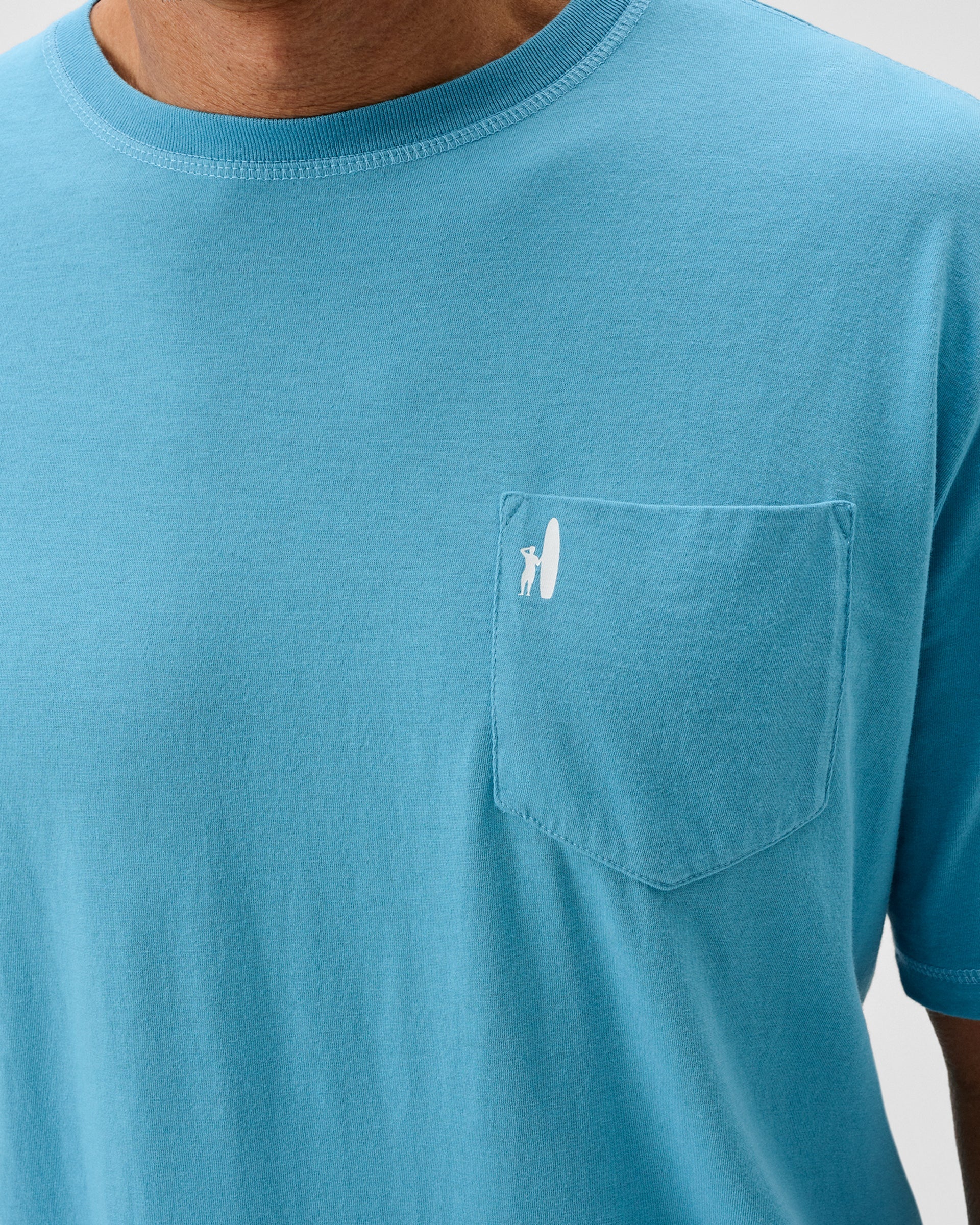Johnnie-O Dale Cotton Blend T-Shirt - Born to Surf, Haze