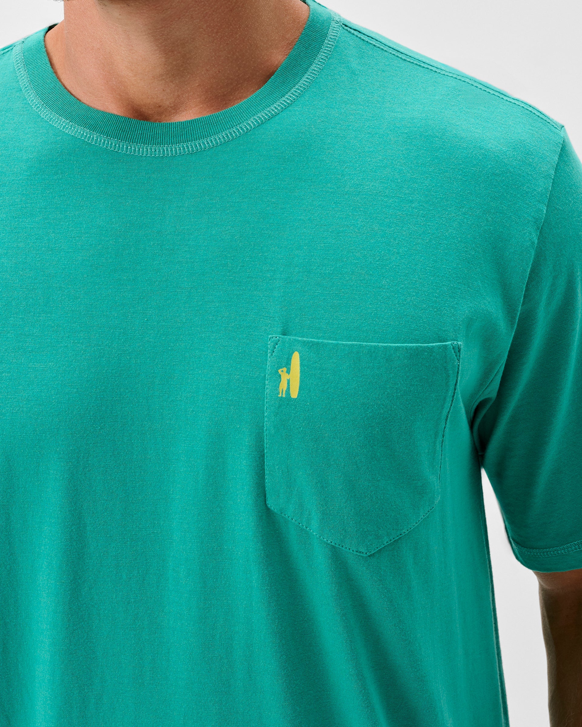 Johnnie-O Dale Cotton Blend T-Shirt - Wave Rider, Seaglass