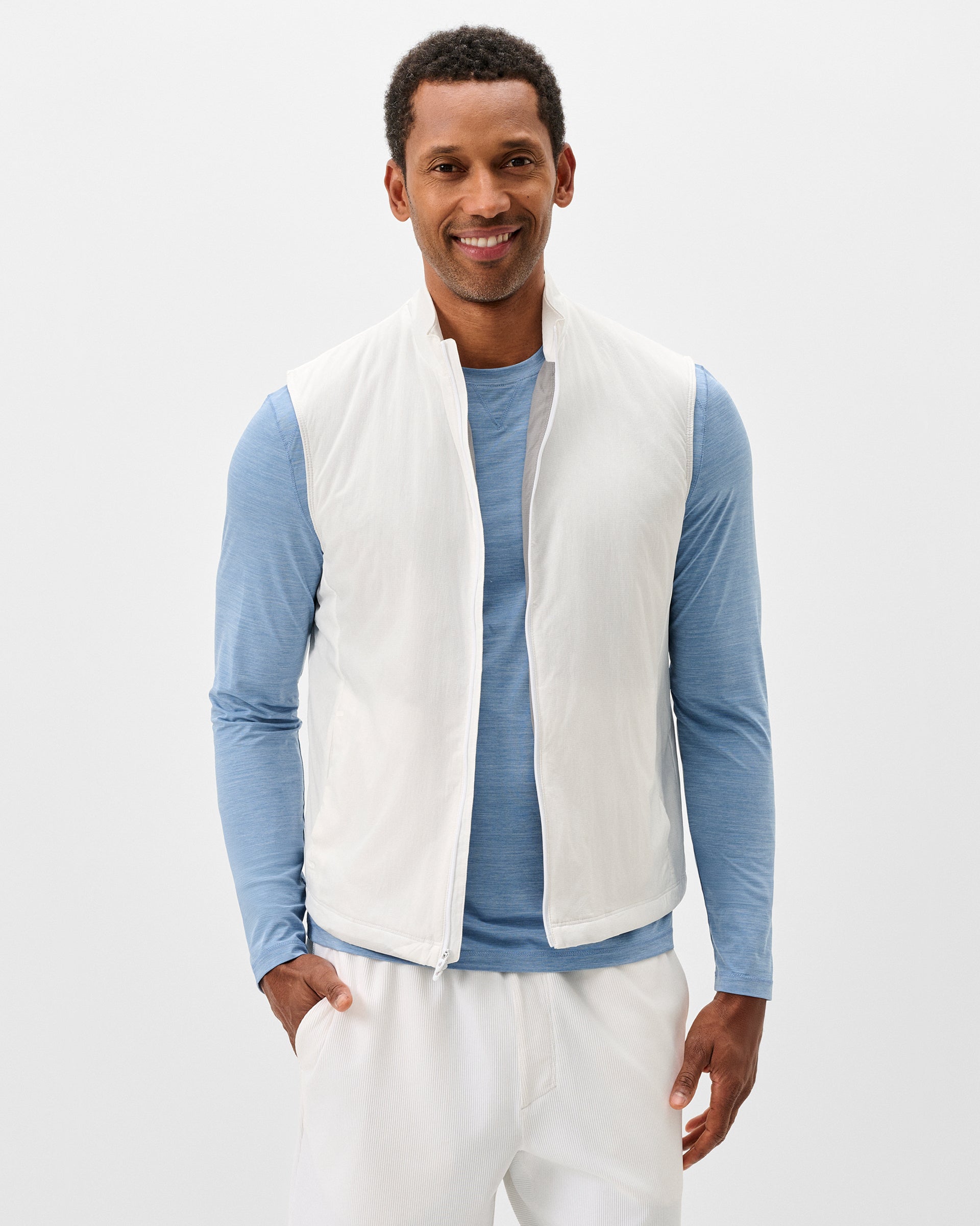 Johnnie-O Charlton Performance Vest, White