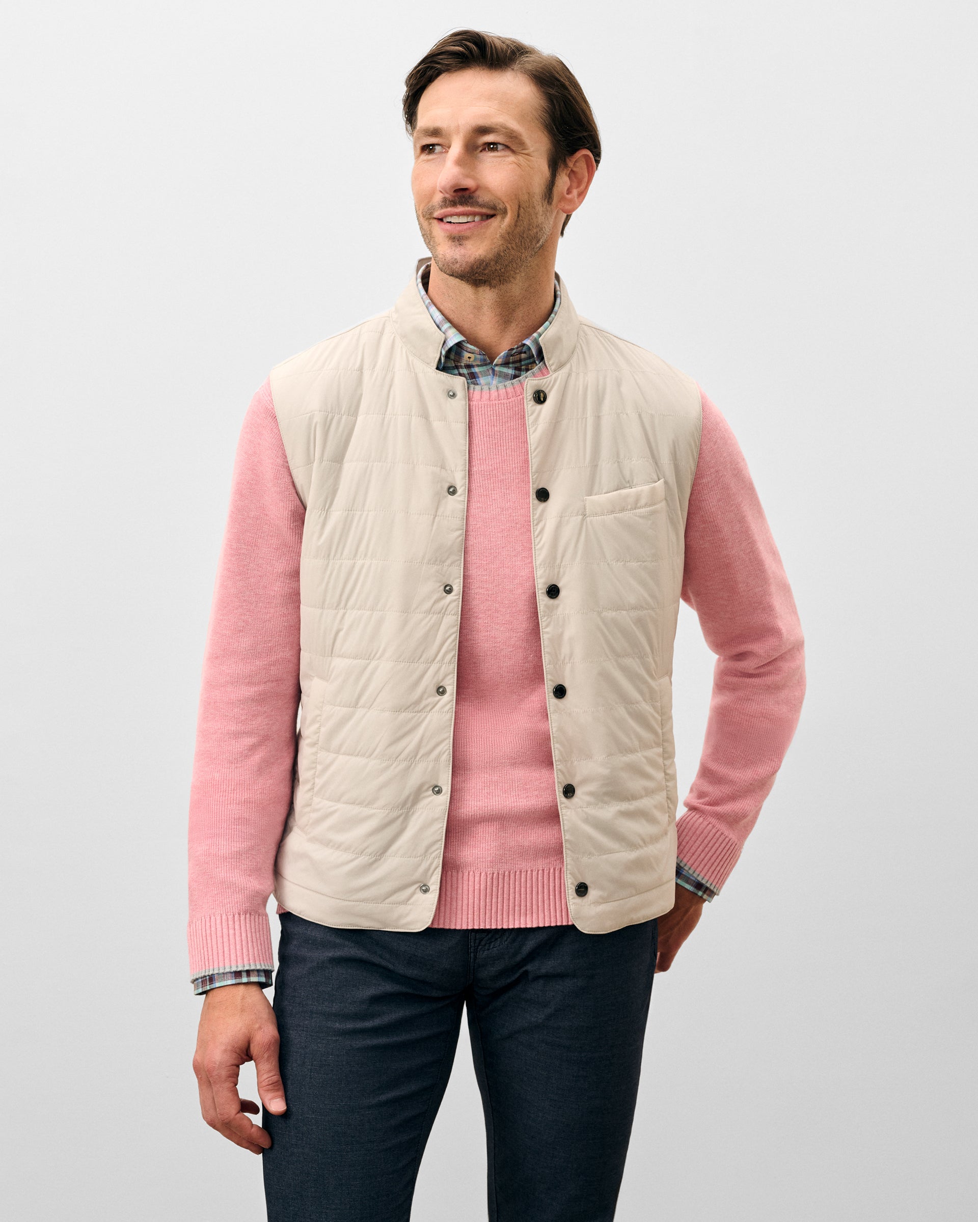 Johnnie-O Bauer Top Shelf Quilted Vest, Moonstruck