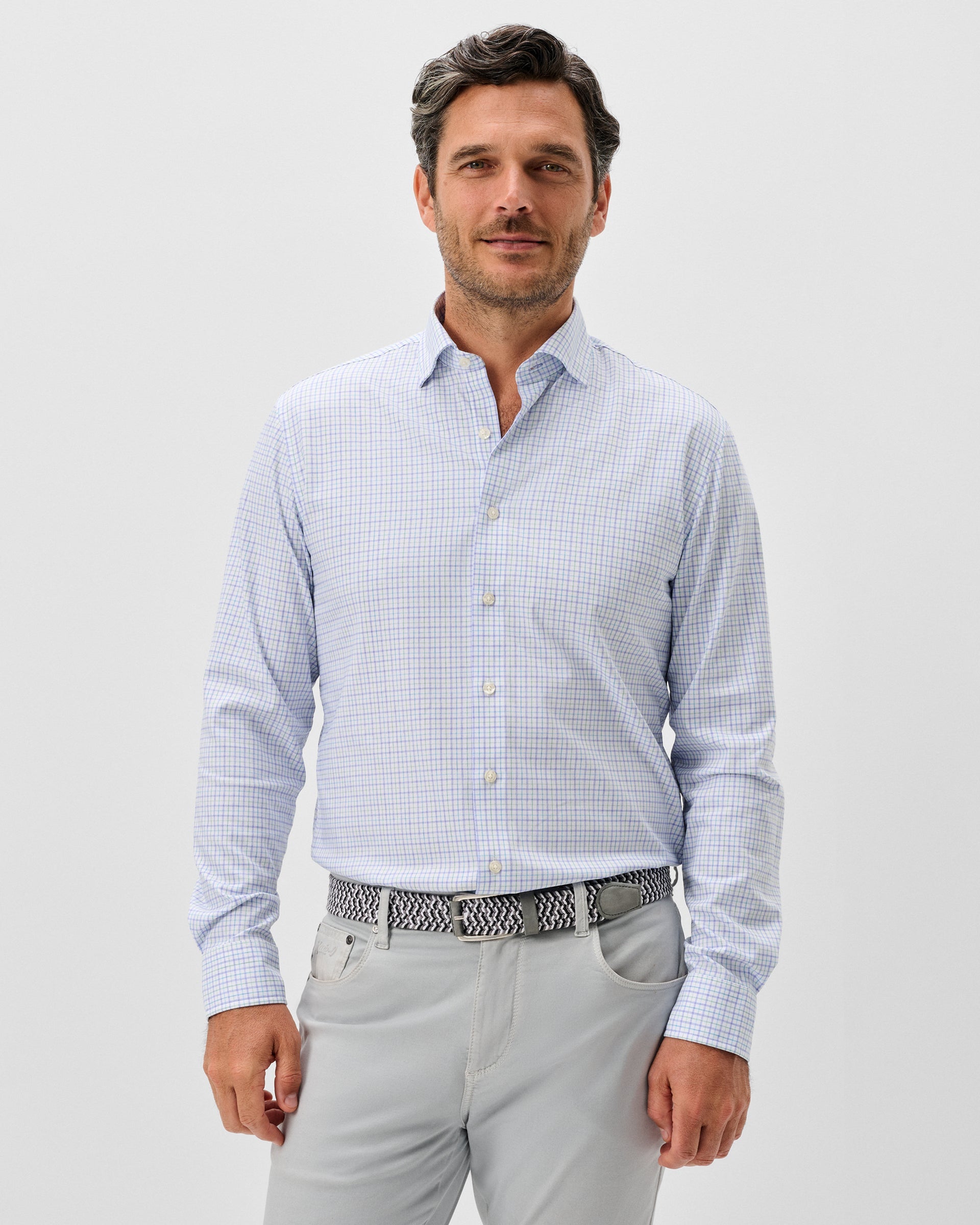 Johnnie-O Everyday Performance Button Down Shirt - Briney, Thistle