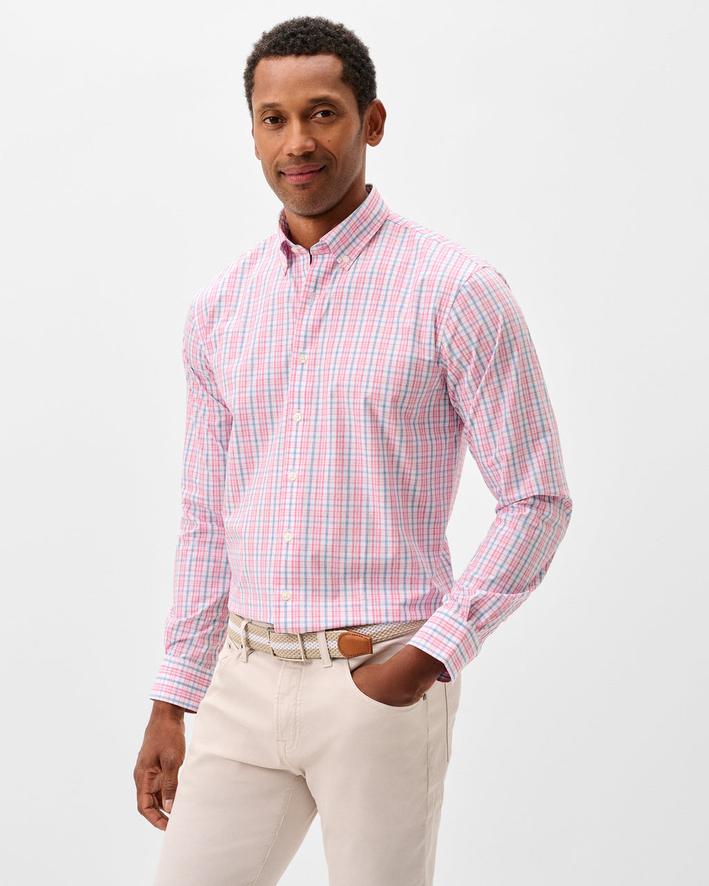 Johnnie-O Everyday Performance Button Down Shirt - Tinsley, Snapper