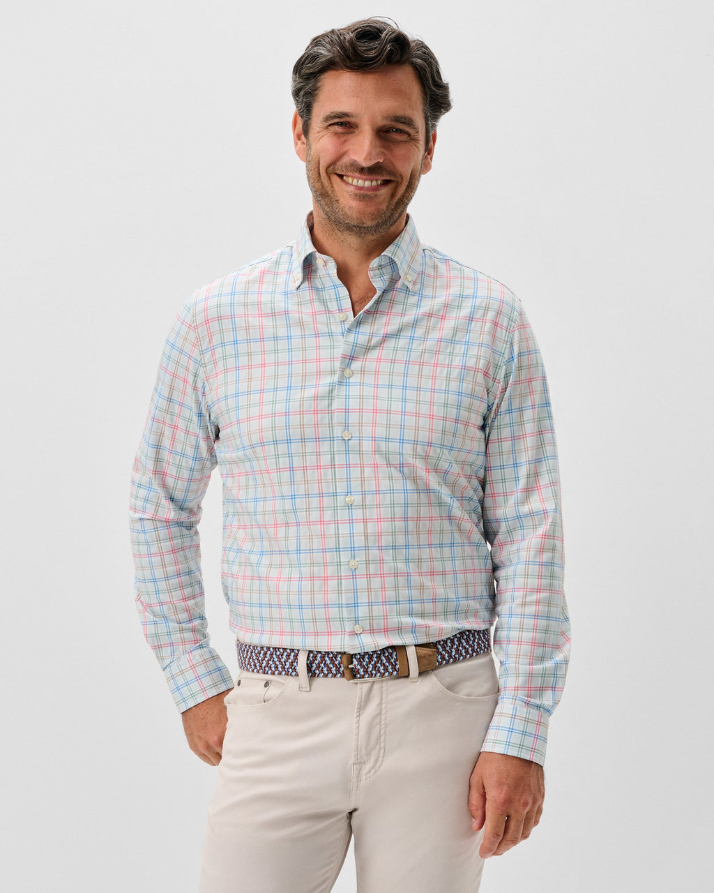 Johnnie-O Everyday Performance Button Down Shirt - Bingham, Gulf Blue