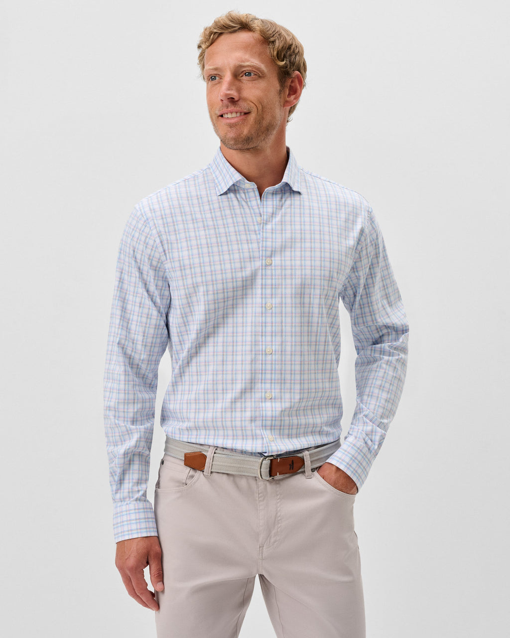 Johnnie-O Everyday Performance Button Down Shirt - Salvadore, White