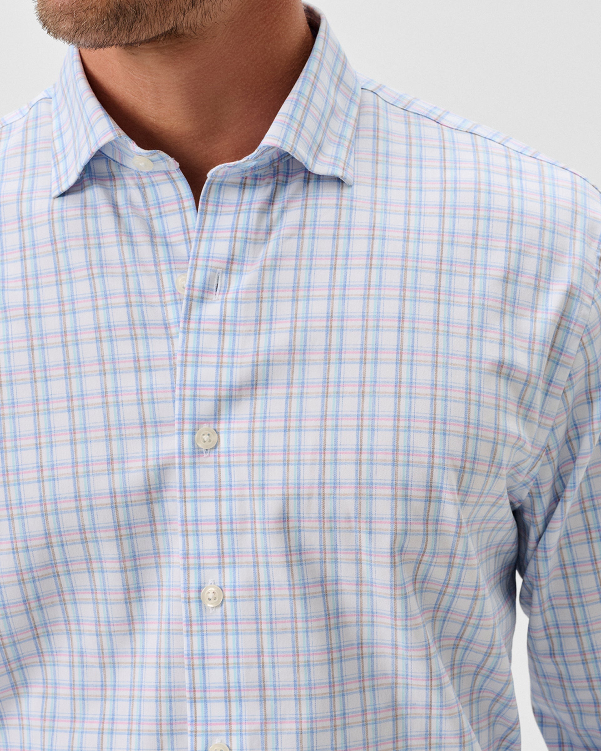 Johnnie-O Everyday Performance Button Down Shirt - Salvadore, White
