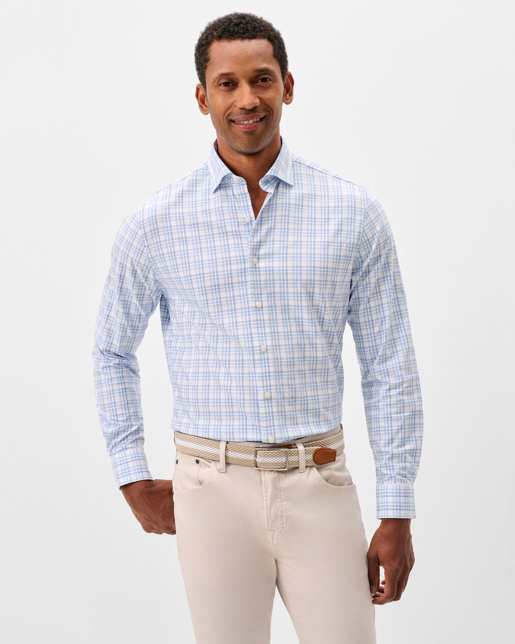 Johnnie-O Everyday Performance Button Down Shirt - Rafael Multi Pane, Wake